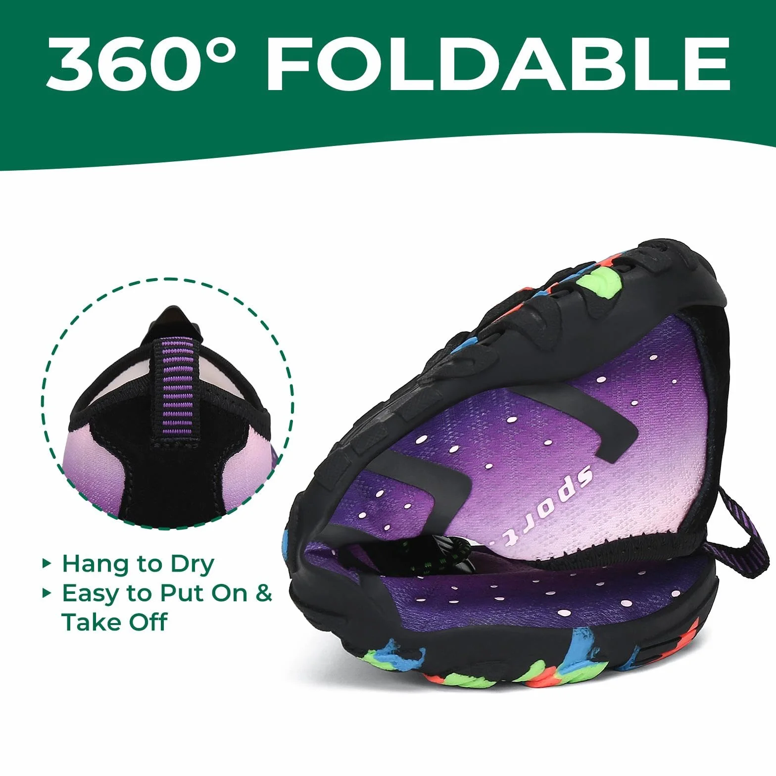 SAGUARO Scarpe da Scoglio Bambino Bambina Antiscivolo Acqua Nuoto Gr 24-36 EU