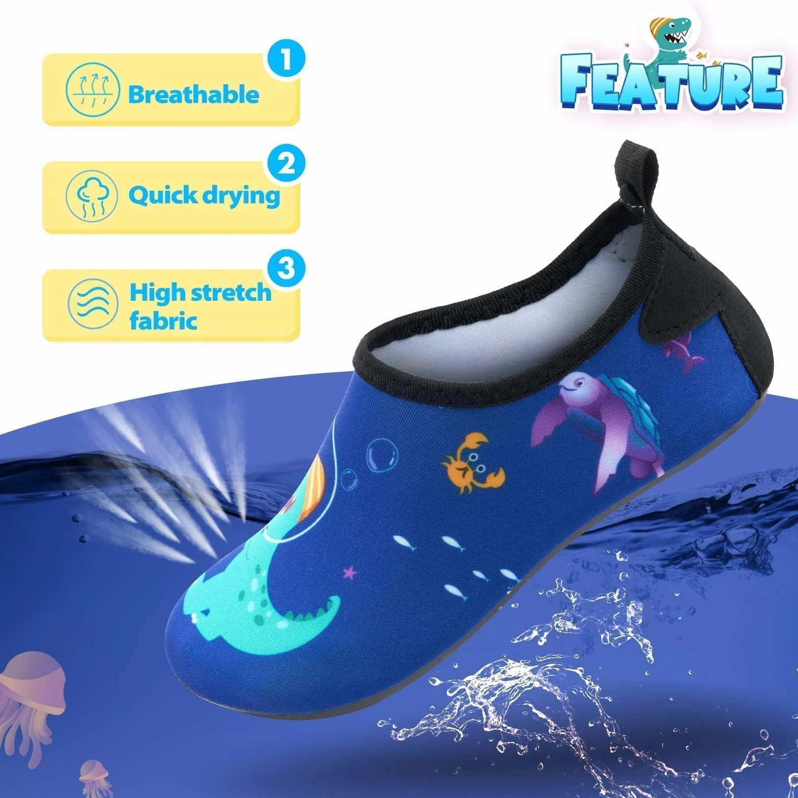 Scarpe da Acqua per Bambini Ragazzi Ragazze Maglia Morbida