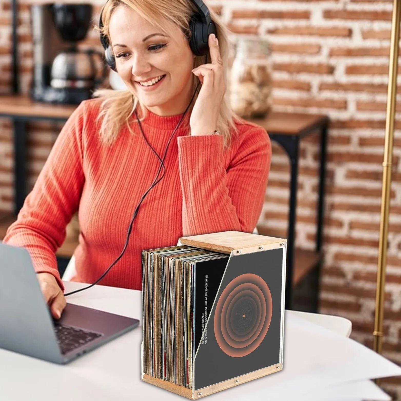 Porta Album Supporto Espositore per Vinili e Album | Supporto per Archiviazione ed Esposizione di Album e Vinili Per Libri Documenti Quaderni Giornali Camera da Home Theater