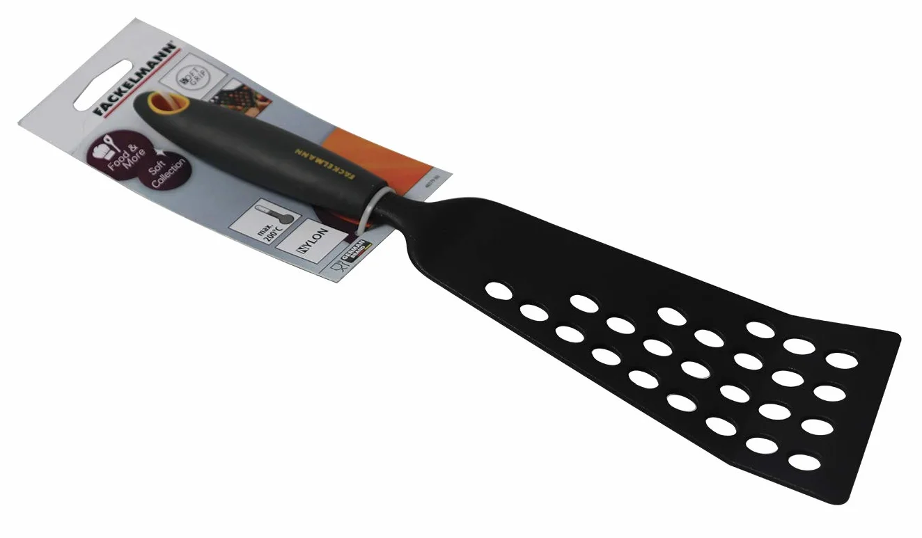 Paletta forata extra long 33 cm Soft Collection nero arancione