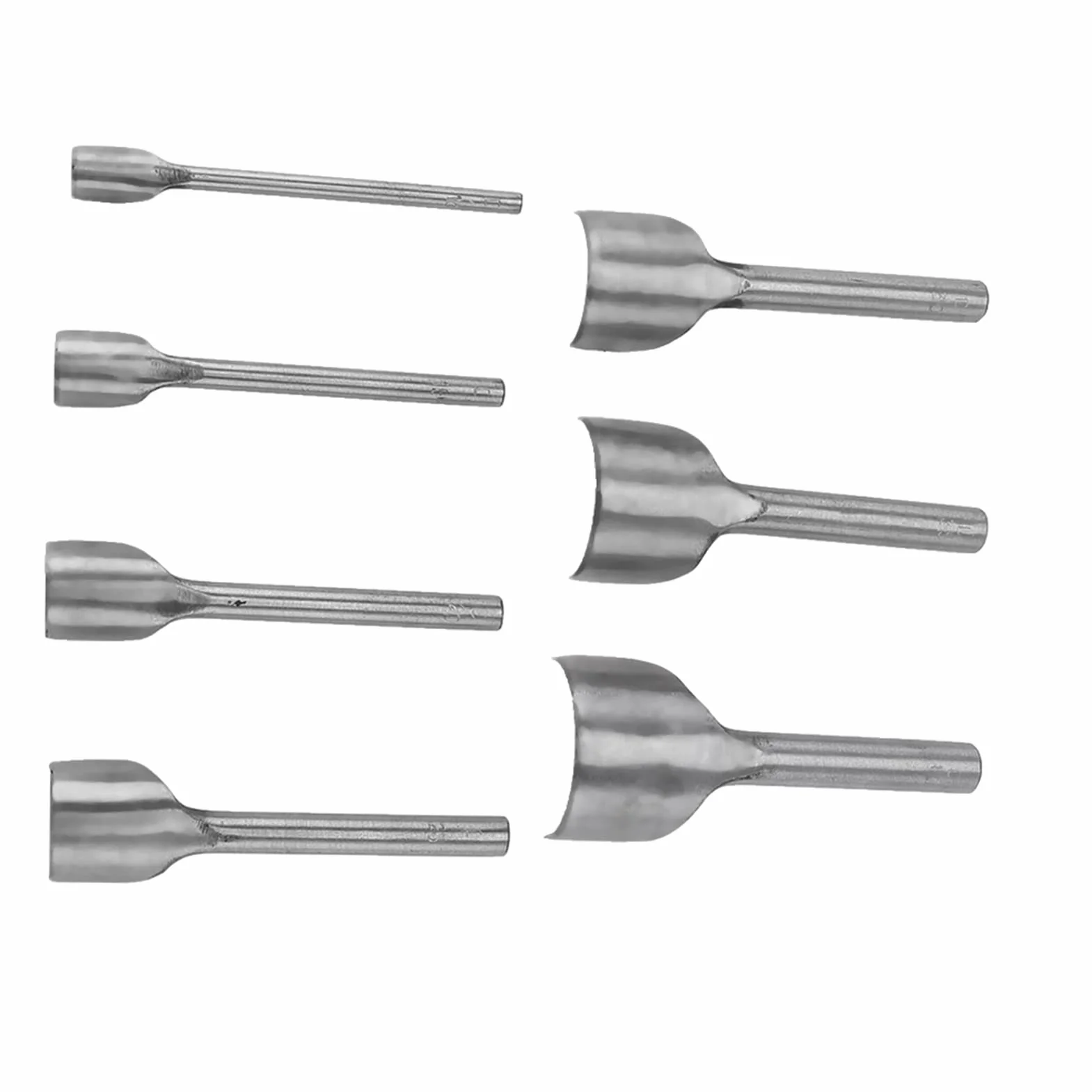 kit lavorazione cuoio + Punzone della taglierina a forma semicircolare, 7pcs Carot in pelle mezza-punzonatrice taglierina per cintura per cucito in pelle domestica (10-40mm)