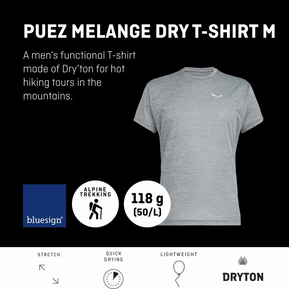 Salewa Puez Melange Dry'Ton T-Shirt Uomo