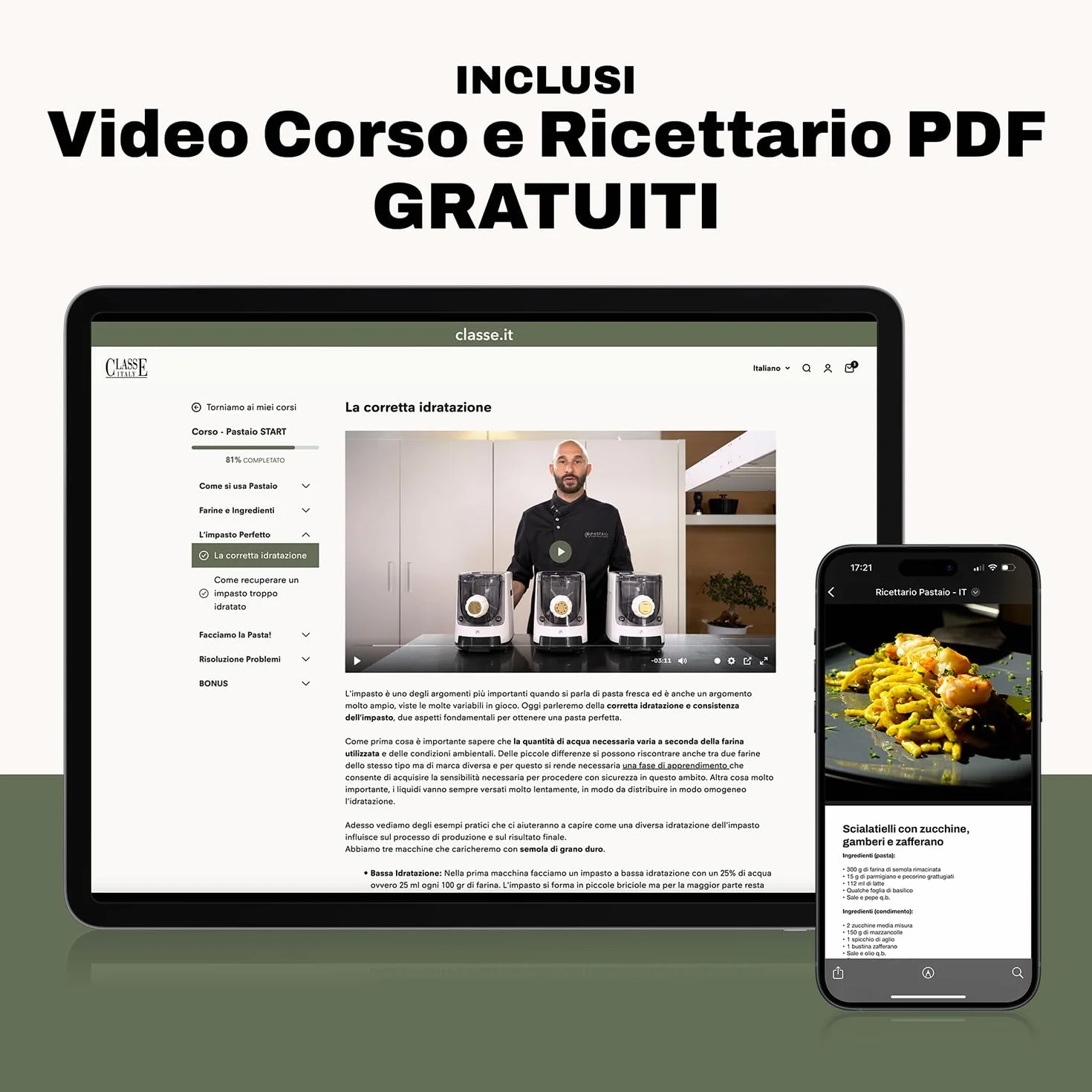 CLASSE ITALY PASTAIO Macchina per la Pasta con 11 trafile, bilancia integrata, 800g per ciclo, 15 tipi di pasta, 5 anni garanzia