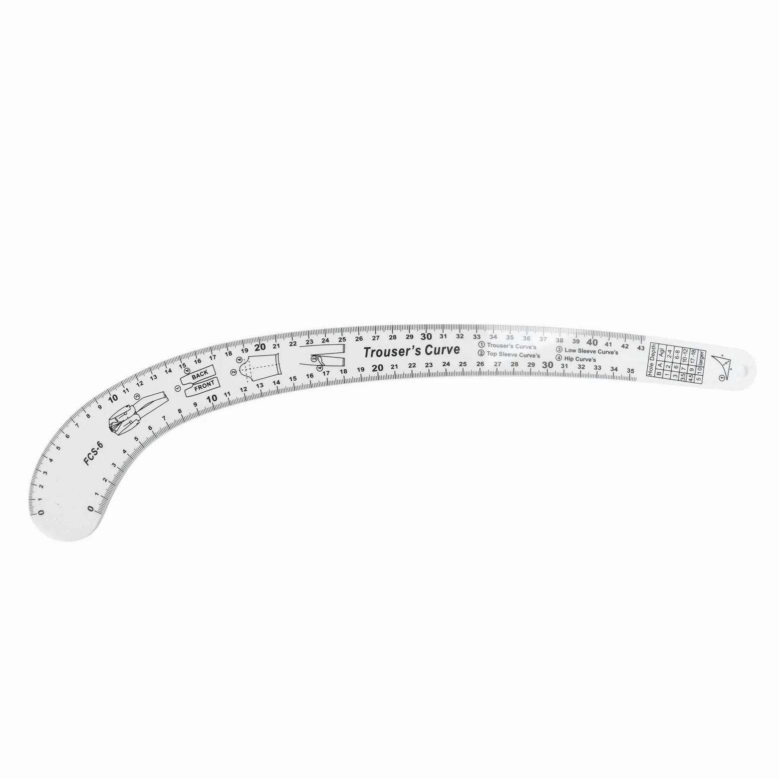 Set di 7 righelli per cucire su misura Set di righelli per design di modelli di moda in scala ad alta precisione trasparenti per realizzare bozze di modelli