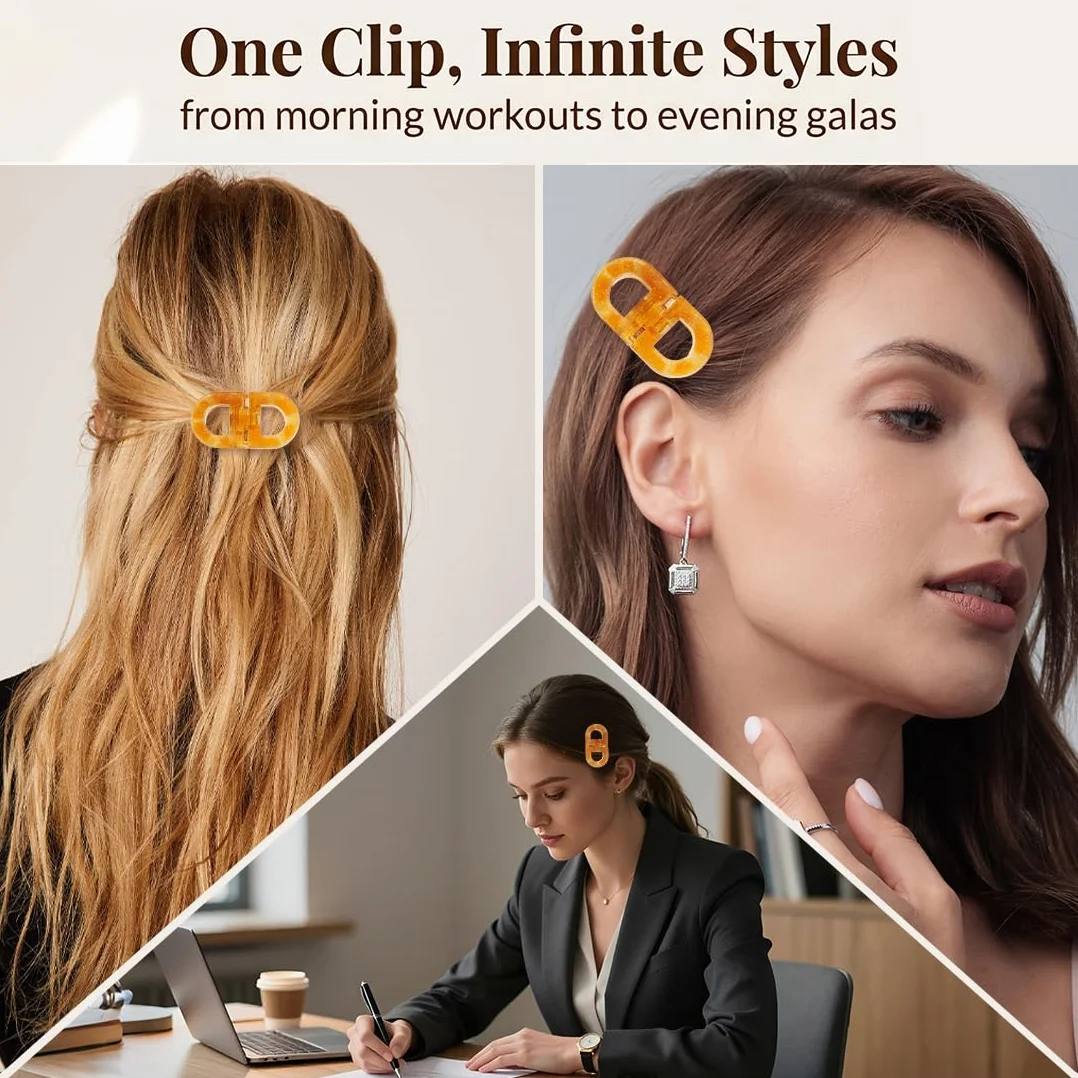 Pinze Per Capelli Magnetiche a Forte Tenuta Professionali Arancione