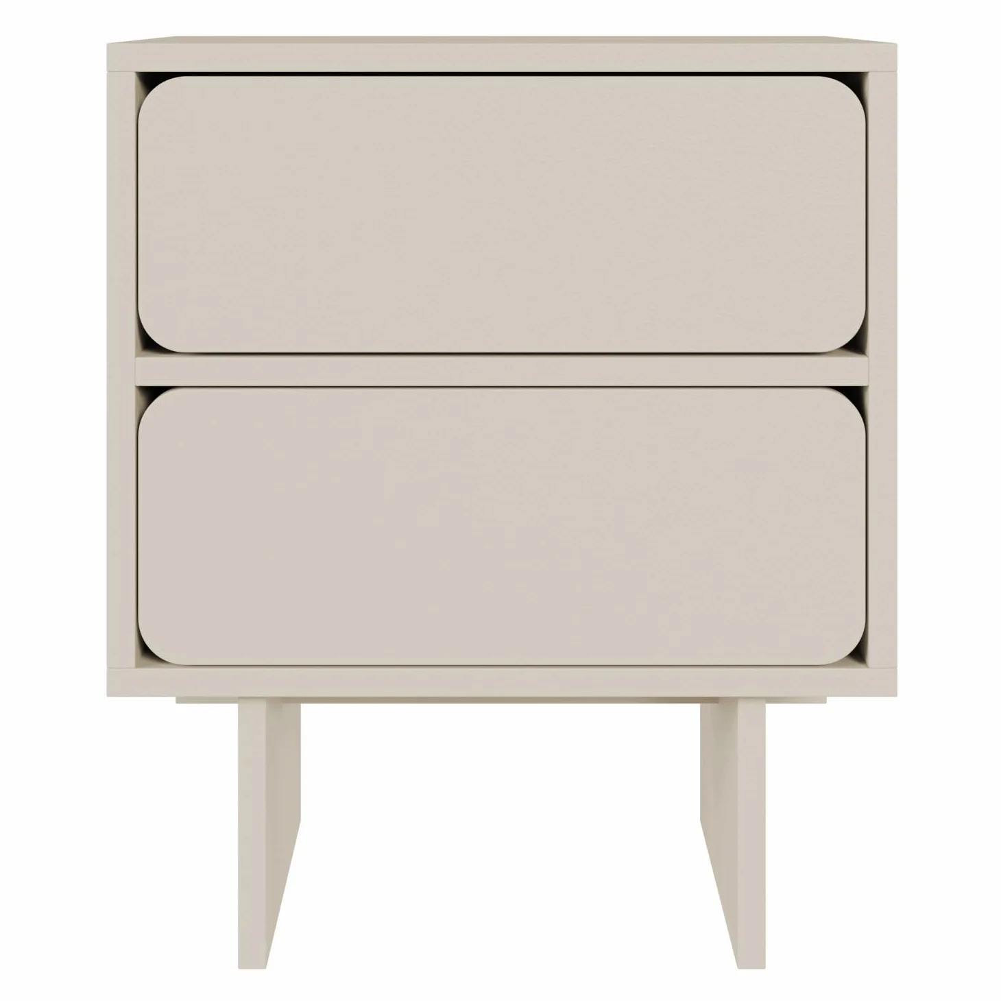 Selsey Wuwu - Comodino con 2 cassetti, apertura a sfera, colore: grigio/beige
