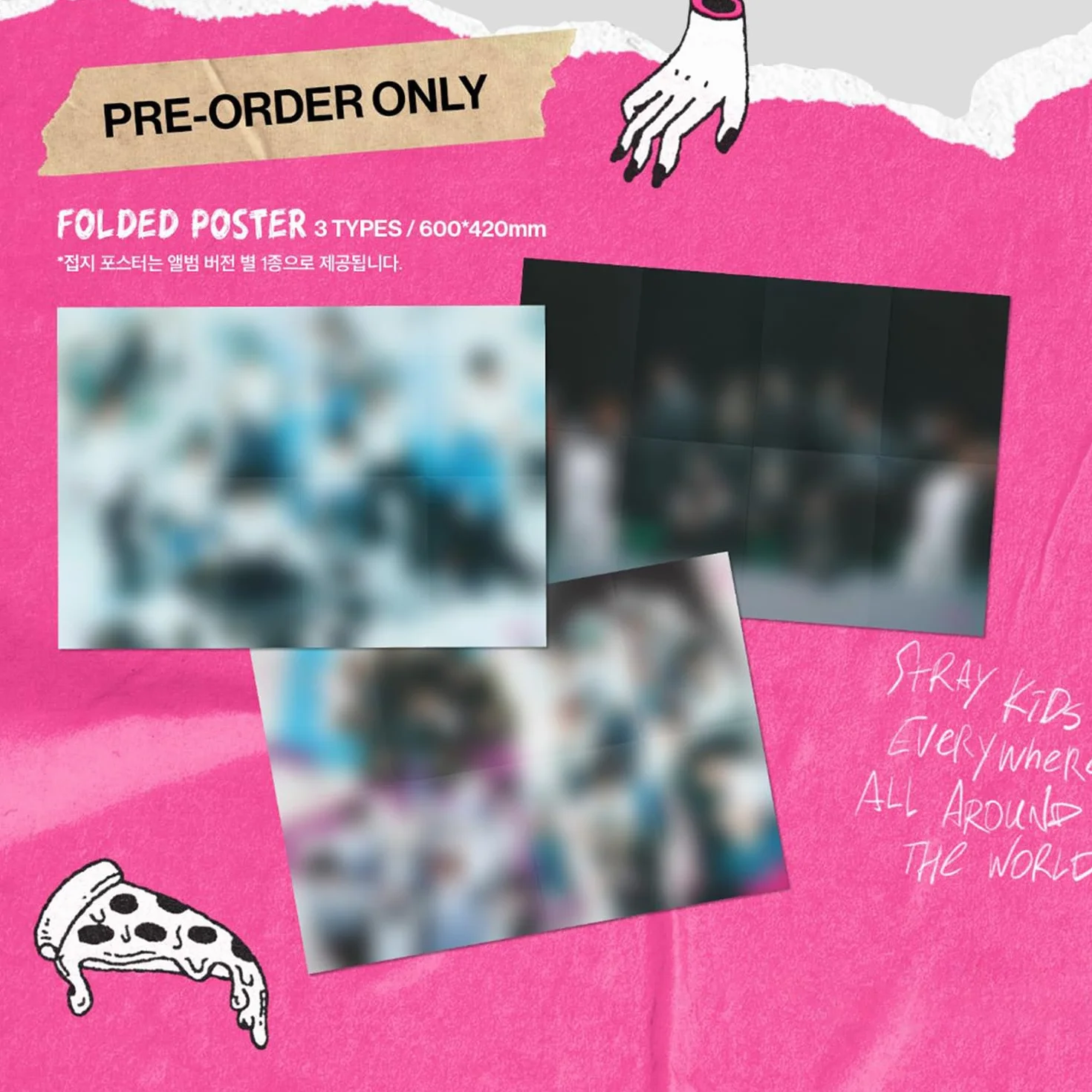 Stray Kids - -Rock-STAR (Strandard - Random Ver.) Photobook + CD-R + Photocard + Panorama Mini Poster + Unit Photocard + Sticker + 2 Pin Badges + 5 Extra Photocards