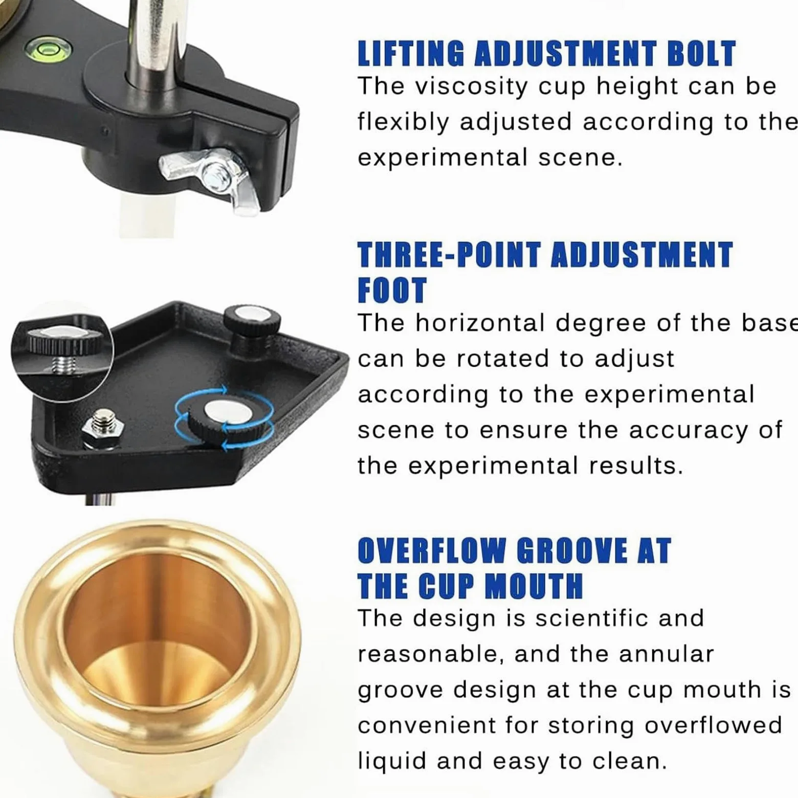Viscosimetro per Vernici con Tazza di Flusso in Ottone, Tester di viscosità dei liquidi, Diametro ugello di Flusso 4 mm, Supporto Regolabile e cronometro, Tazza Ford di Flusso