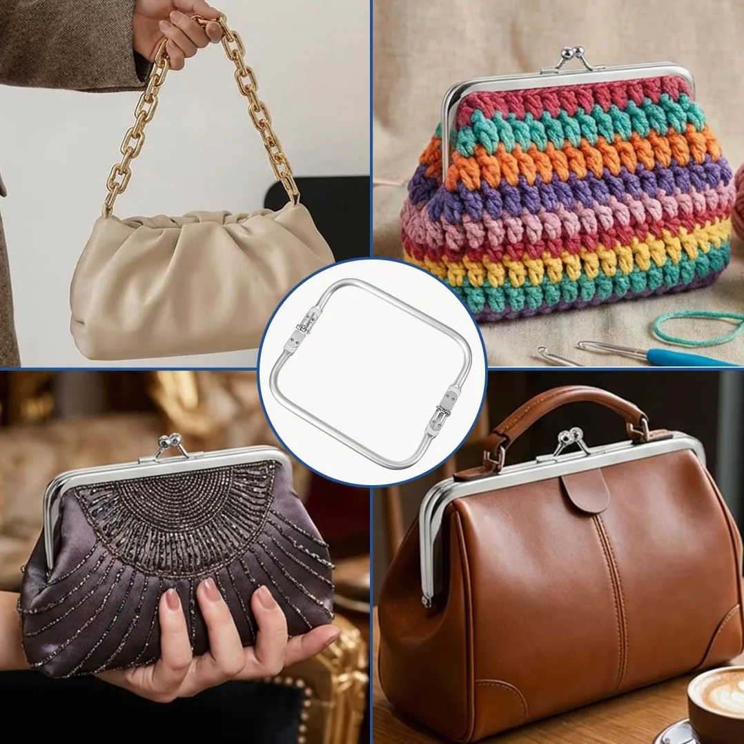 Manici Per Borse Uncinetto 25Cm, Chiusure Per Borse Uncinetto Per Progetti Diy, Accessori