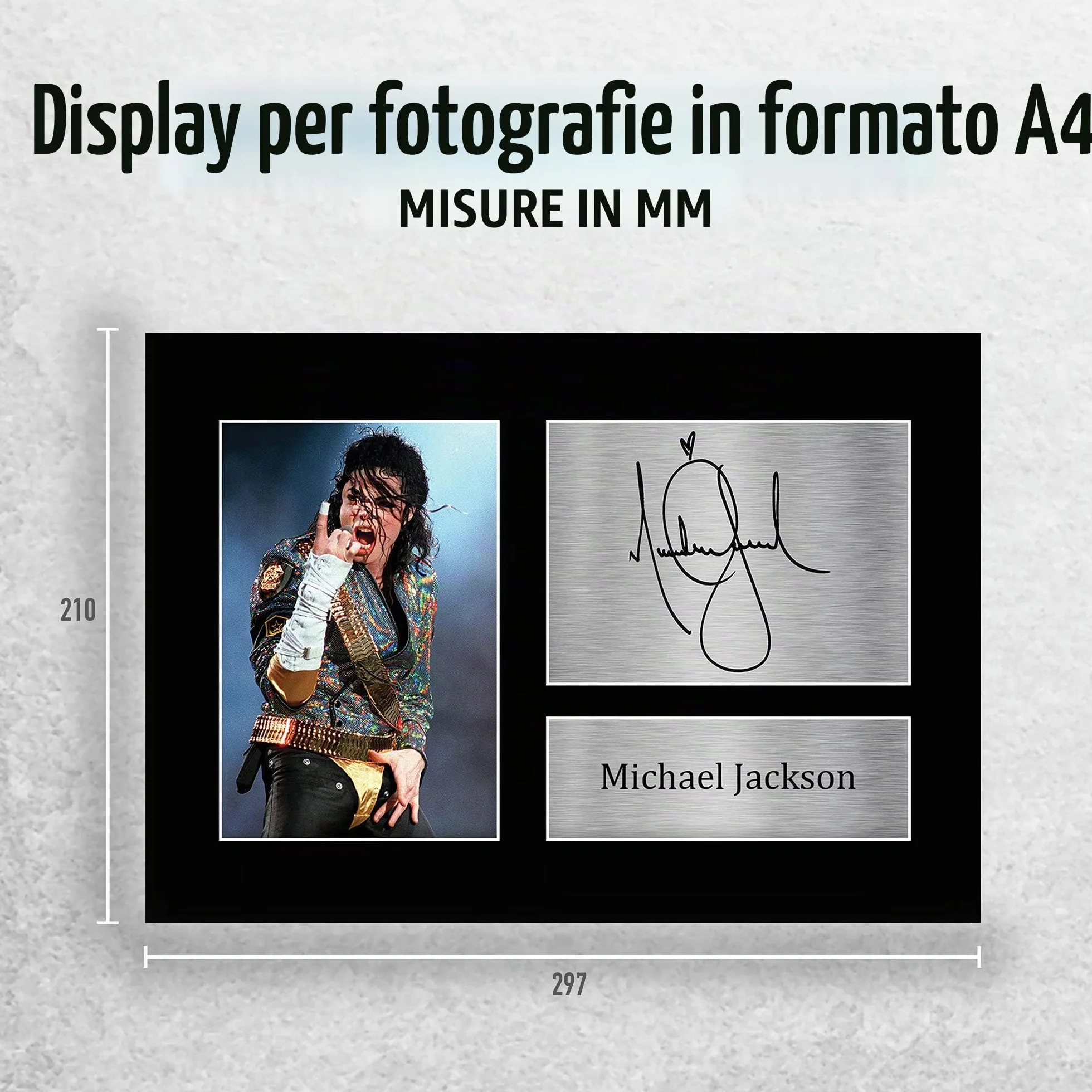 Michael Jackson A4 Senza Cornice Firmato Print Immagine Autografo Per Appassionati Di Musica