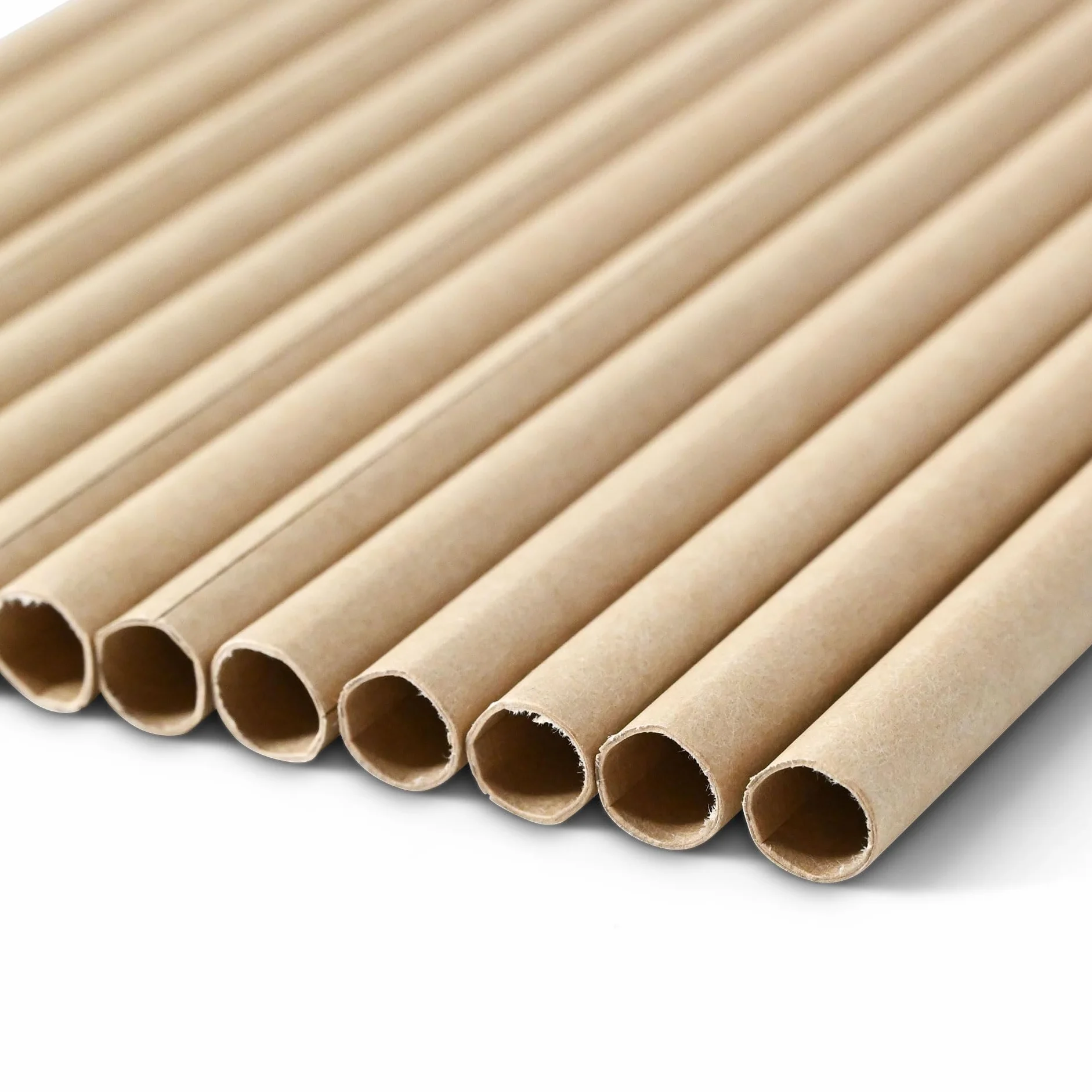 BIOZOYG Cannucce di carta Jumbo da 23cm cannuccia 8mm Ø I Cannuccia biodegradabile I Cannucce marrone ecologiche I Cannucce da festa per smoothies I Cannucce di carta 150 pezzi