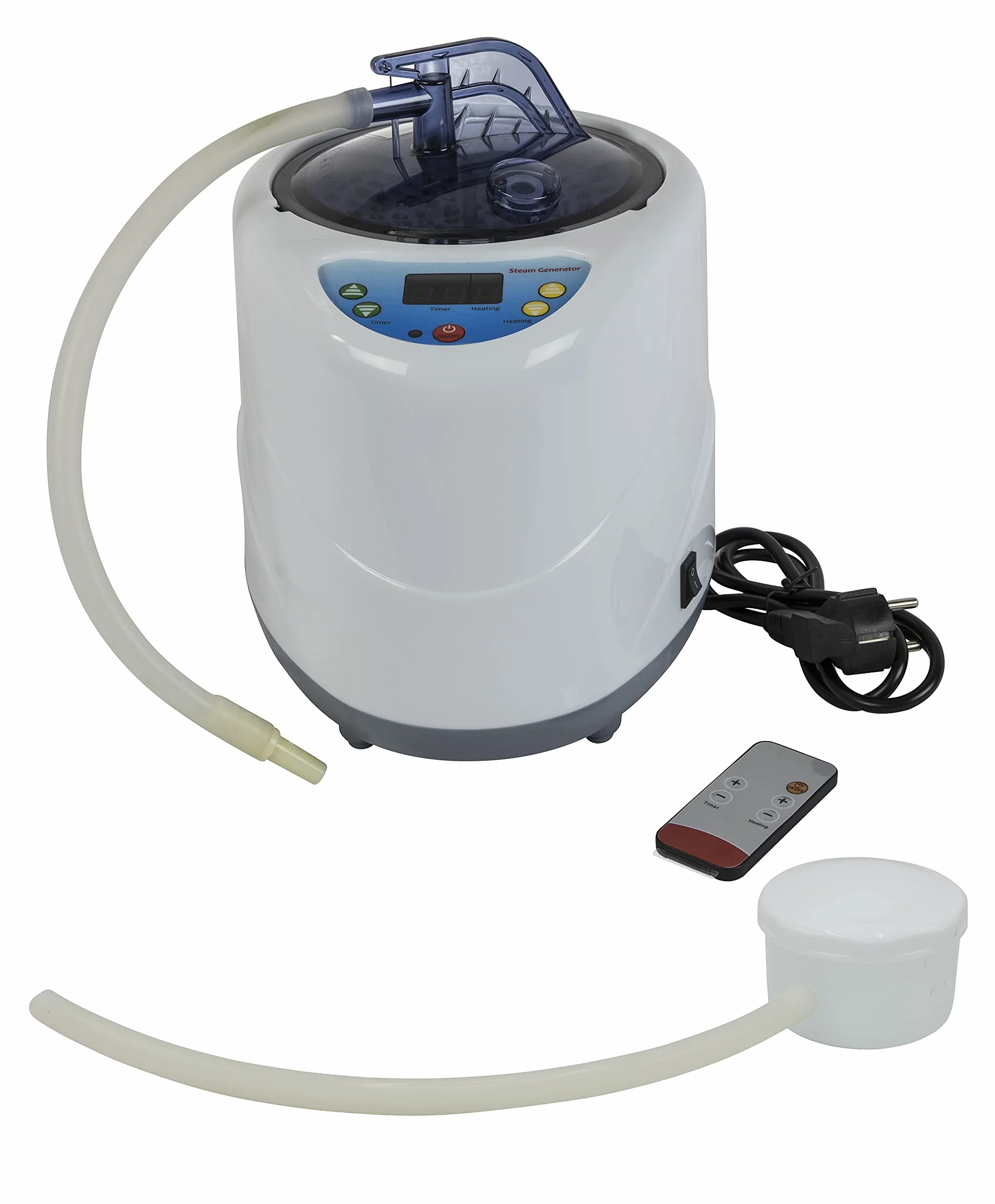 chi-enterprise Proiettore a vapore, 4 litri, vaporizzatore con controllo elettronico per la vostra sauna mobile a vapore & Co. - Portatile e salvaspazio, potenza 2000 W, 9 livelli di calore (4 litri)