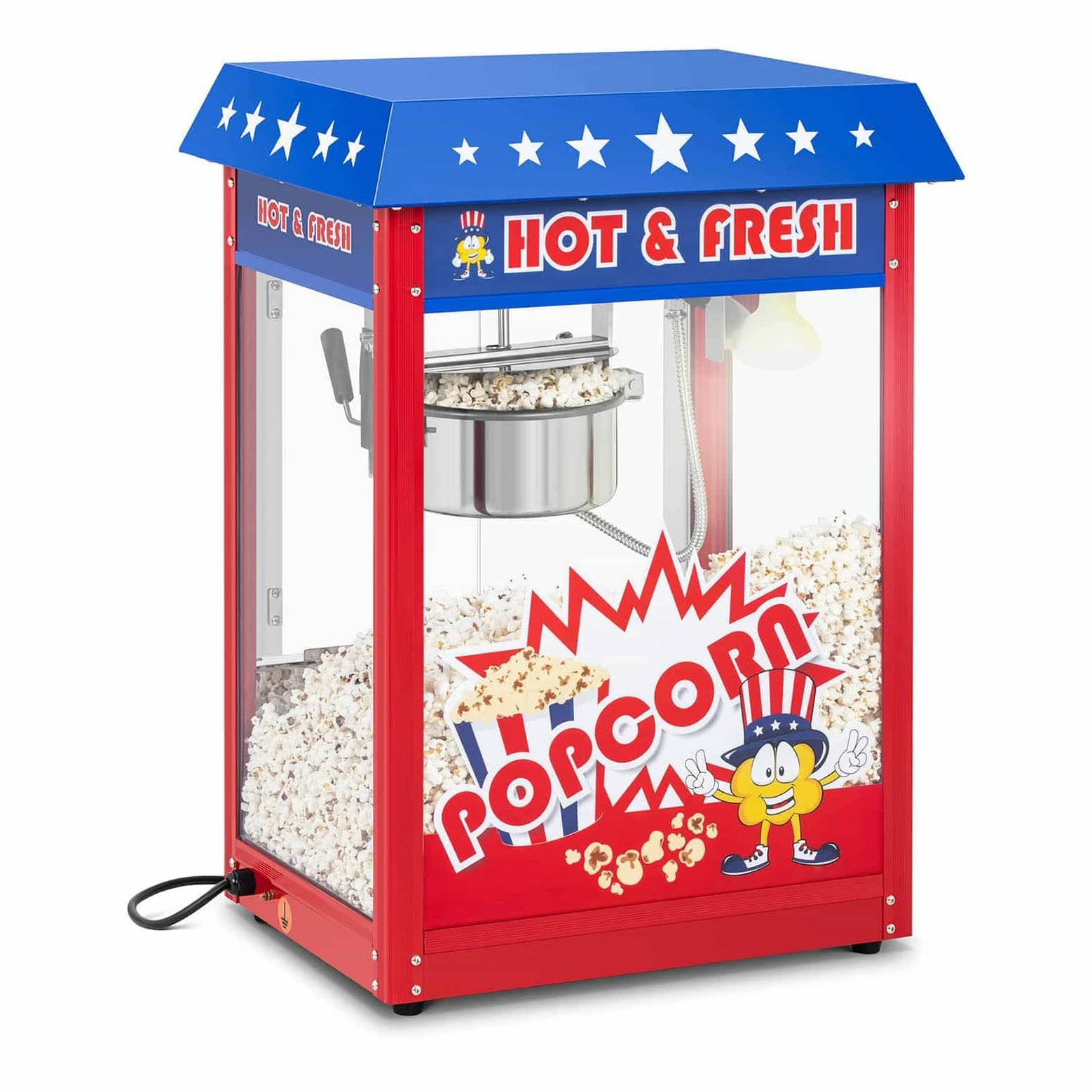 Royal Catering - Macchina per popcorn - 1500 W - 5 kg/h