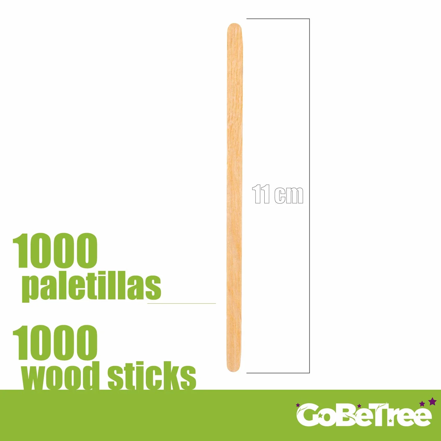 1000 palettine caffè in legno 11 cm bastoncini usa e getta mescolare caffè tè agitatori artigianato