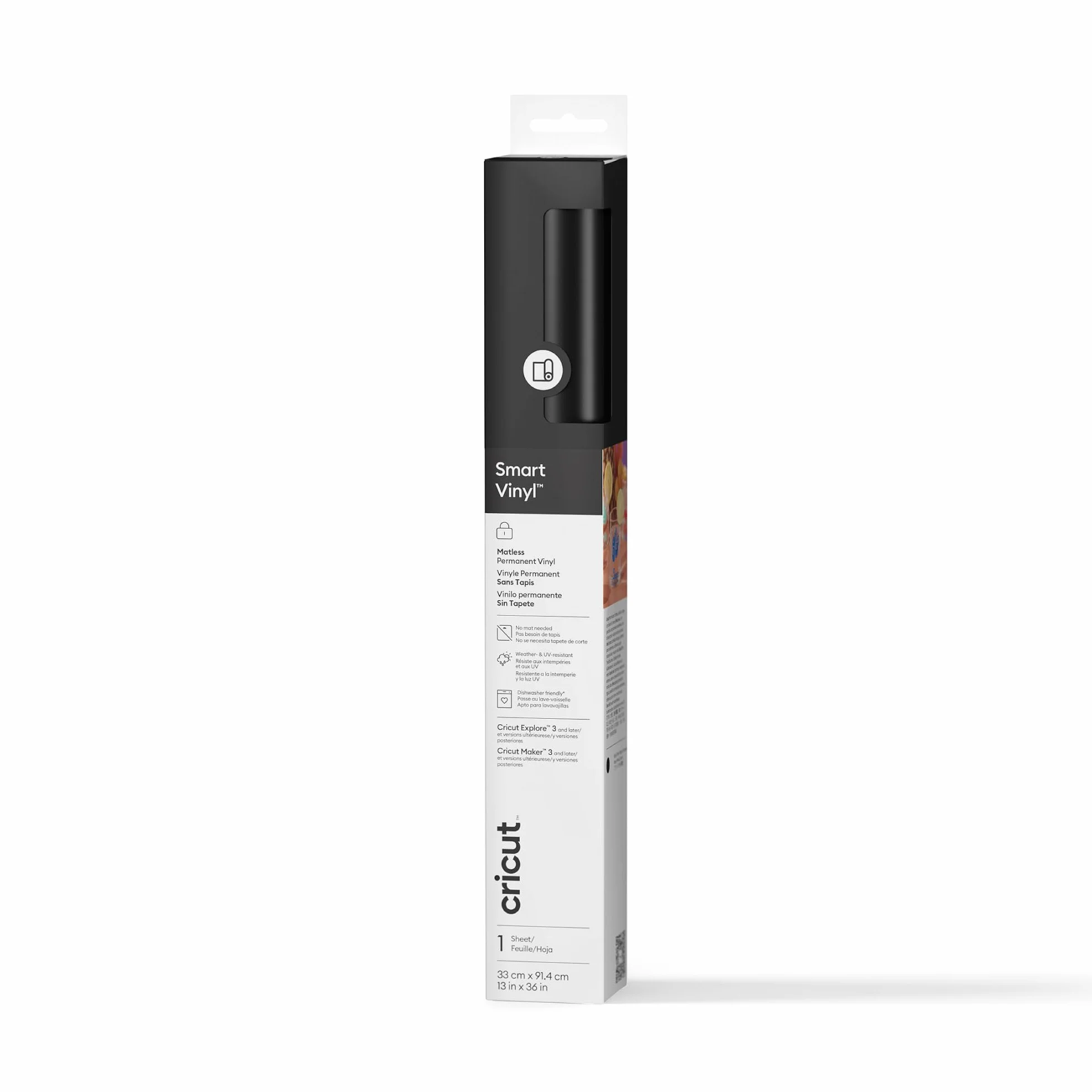 Cricut Smart Vinyl Permanente 33x91cm 1 Foglio (nero)