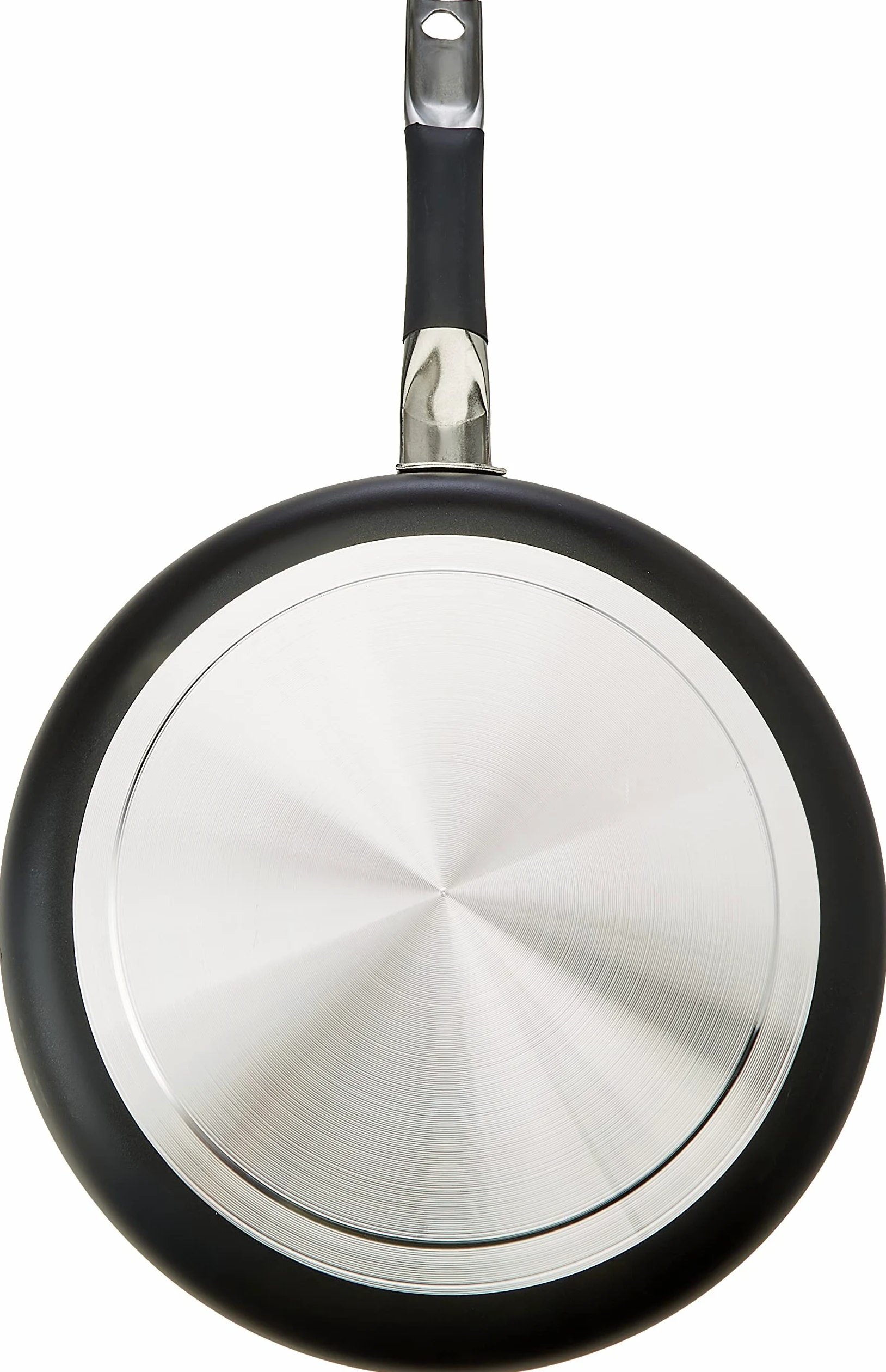 Pentole Agnelli ALSC2111SSC28 Alblack Padella Dritta con Fondo Rettificato, Alluminio, Nero, 28 cm