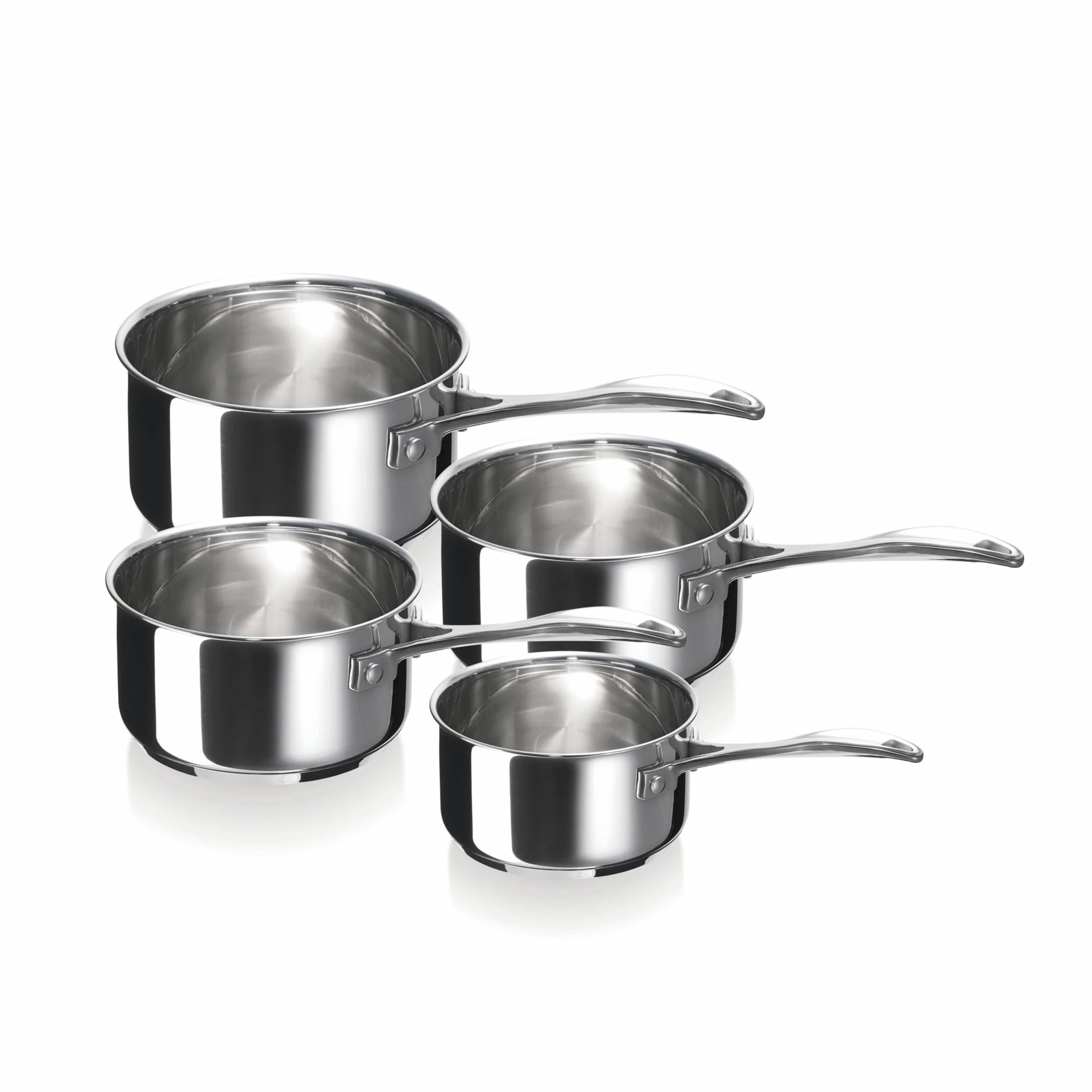 Beka 12066984 - Set casseruole in Acciaio Inox on Manico, 14/16/18/20 cm, 4 Pezzi