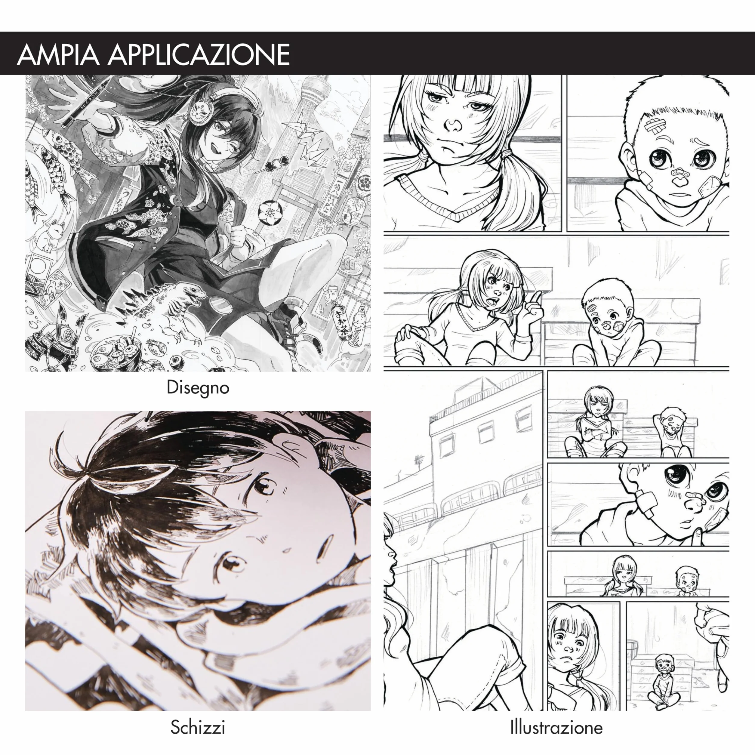 SAKURA Pigma Micron Fineliner Set da 6 Penne Impermeabile Inchiostro Nero Permanente