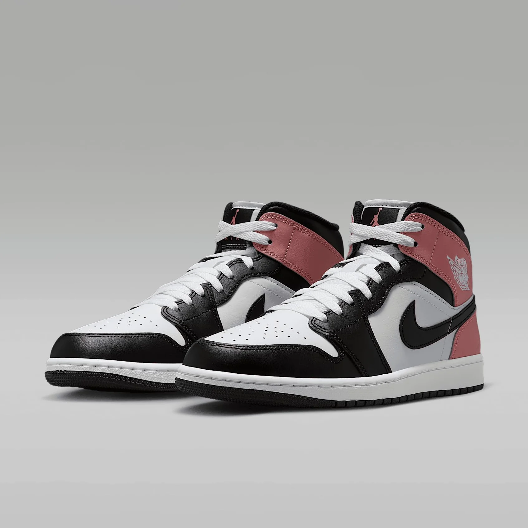 AIR JORDAN 1 MID "BIANCO/NERO-ROSA RUGGINE"