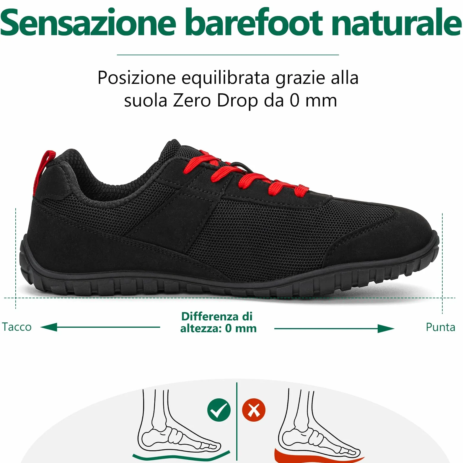 SAGUARO Scarpe Minimaliste Uomo Barefoot Traspiranti Pianta Larga 39-48 EU