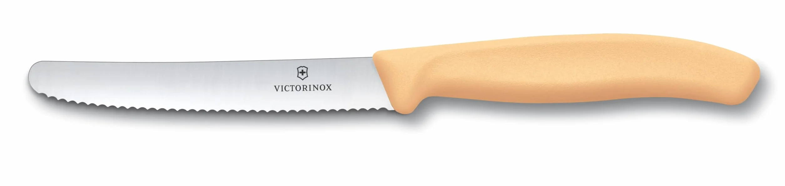 Victorinox Swiss Classic Set Coltelli da Colazione e Pane 4 Pezzi, Lama Seghettata 11 cm, Acciaio Inossidabile, Rosa Arancione Giallo