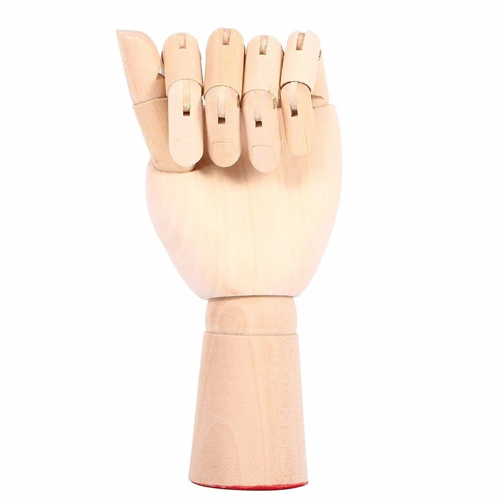 Modello di Mano in Legno Articolato, Manichino Artistico con Dita Flessibili per Disegno e Studio dell'Arte