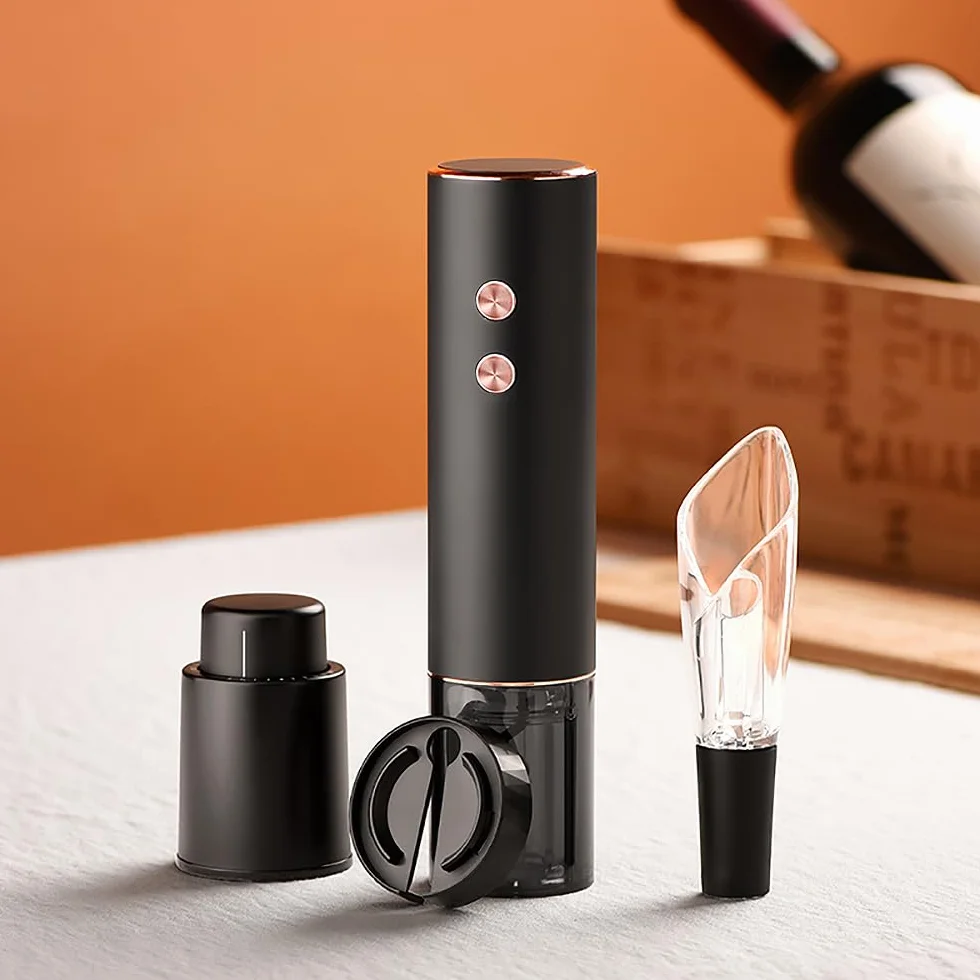 Cavatappi Elettrico Automatico Professionale Oro Ricaricabile Set Regalo