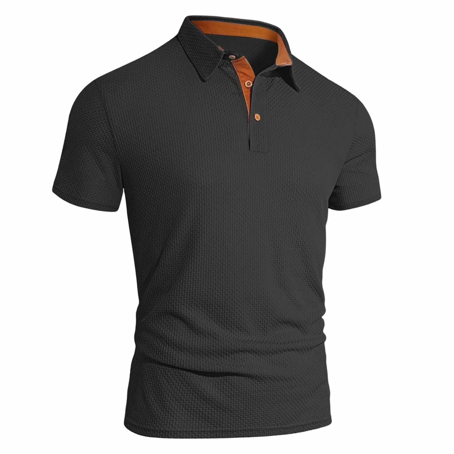 Generico Polo Shirts Uomo Manica Corta Golf Tshirt Asciugatura Rapida Sport Outdoor con Portaocchiali Leggera T-Shirt Estiva