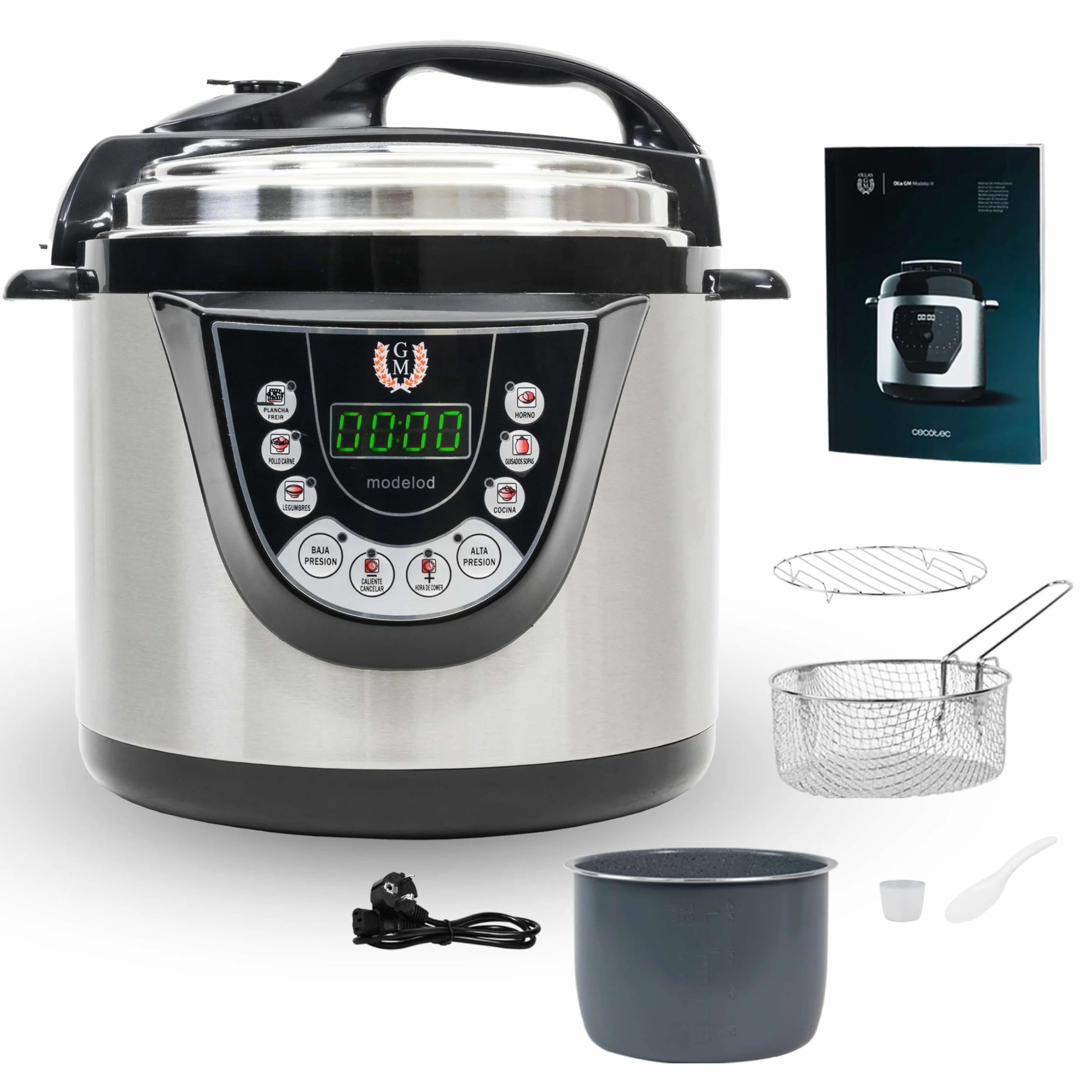 Cecotec Pentola Elettrica Programmabile 6L 1000W 9 Menu 2 Pressioni 60KPa GM Core