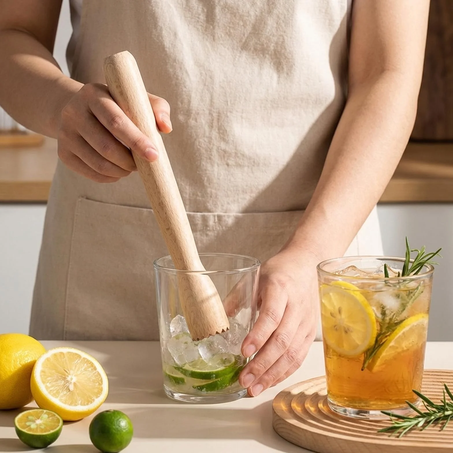 Pestello per Fermentazione, Pestellos Manuale in Legno, Pestello in Legno, Pestellos per Crauti, per la Fermentazione di Kimchi, Crauti E Prodotti Fermentati
