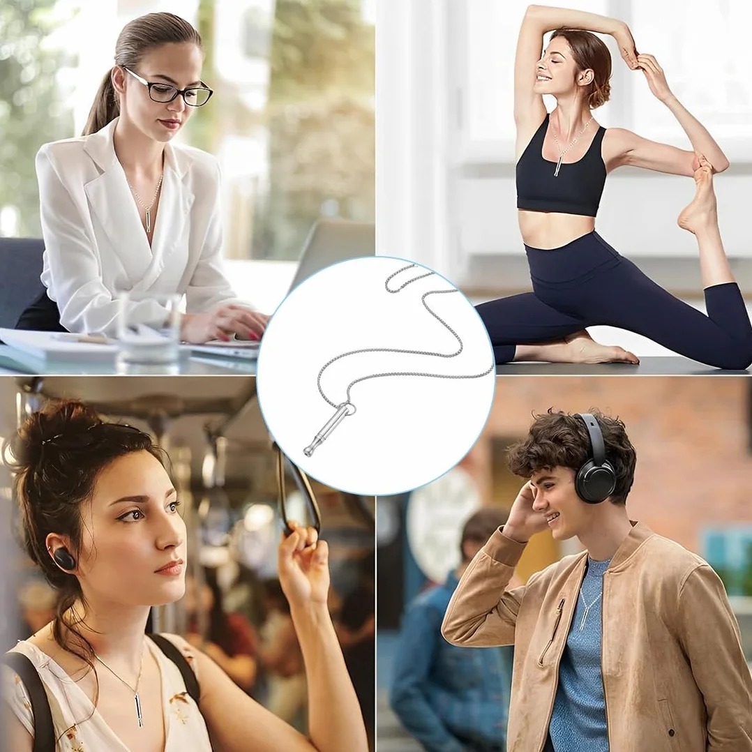 Collana meditativa Premium antistress per ansia 2 Pezzi Nero Acciaio