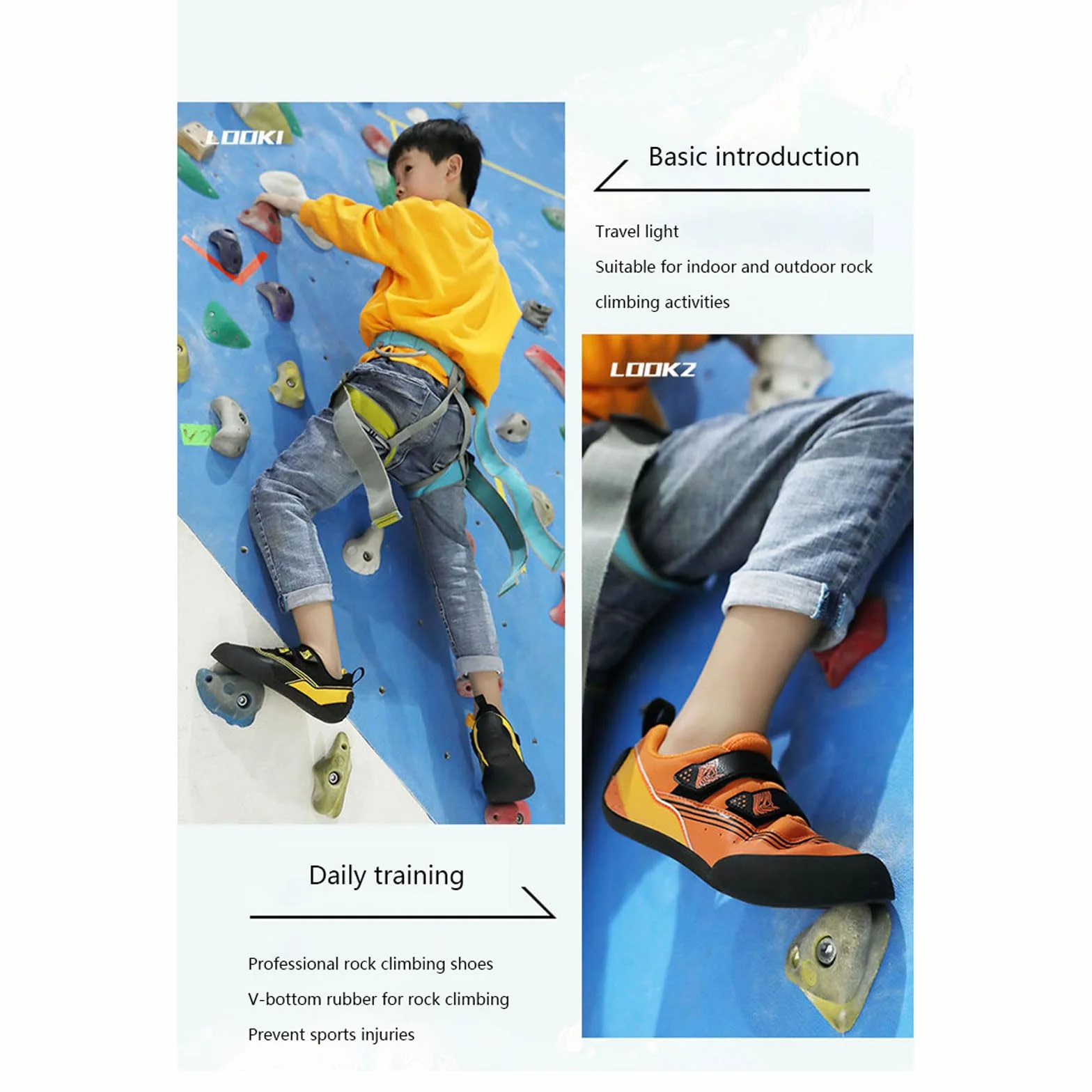 Scarpe da Arrampicata Antiscivolo Uomo Donna Adolescenti Principianti Indoor