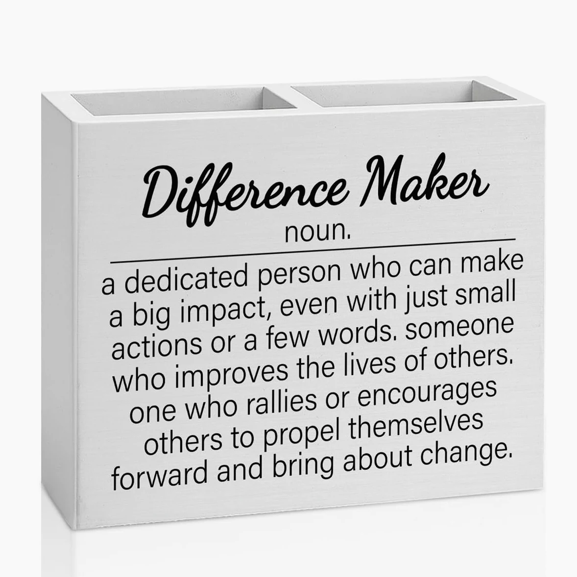 Difference Maker Bosses Day Regali per donne uomini manager divertente decorazione per ufficio per le donne portamatite in legno decorazioni per la festa del capo nazionale regali per leader risorse