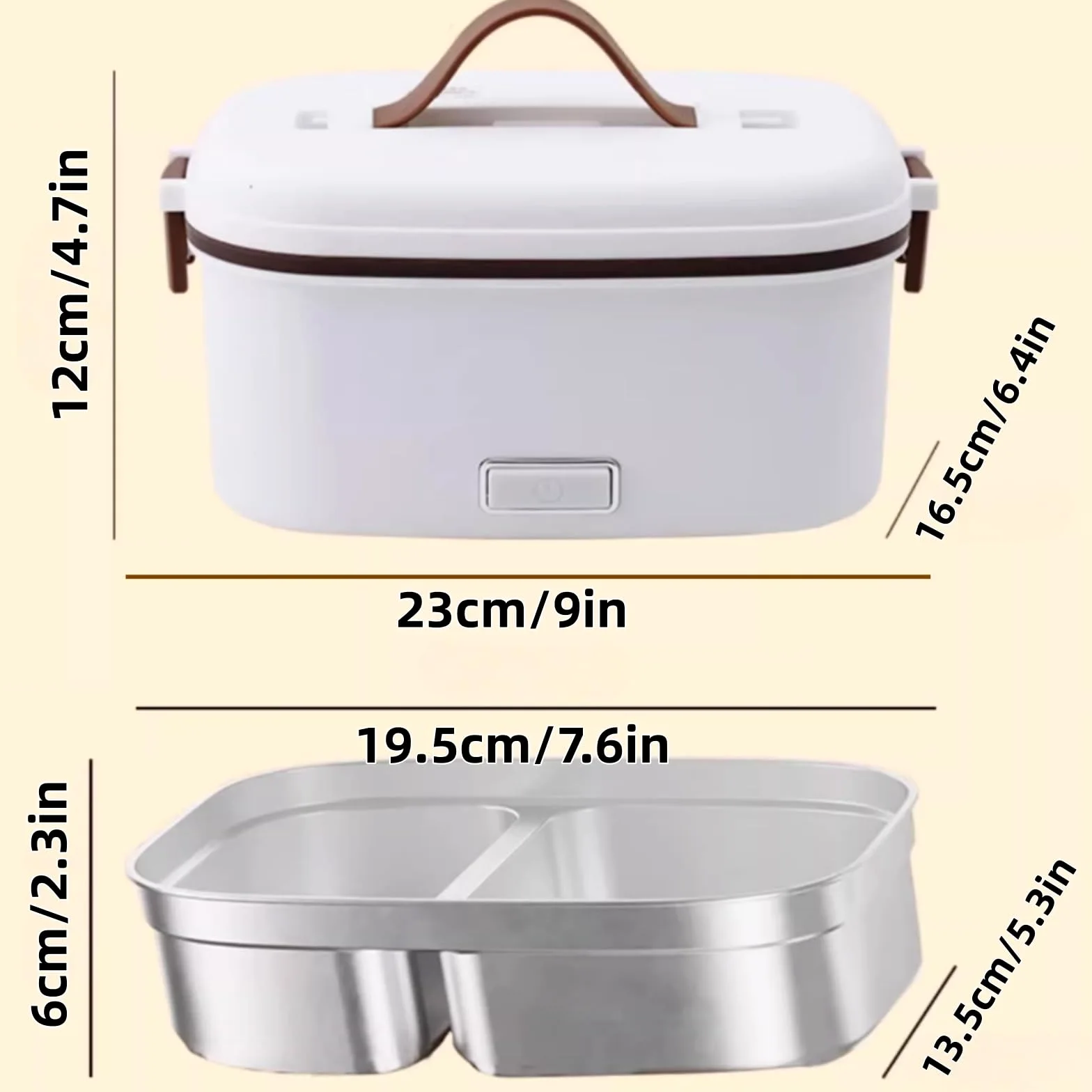 Contenitore termico per il pranzo alimentato dall'auto,vaporiera portatile elettrica per mantenere caldi i pasti,contenitore termico portatile elettrico per il pranzo(Style Two)
