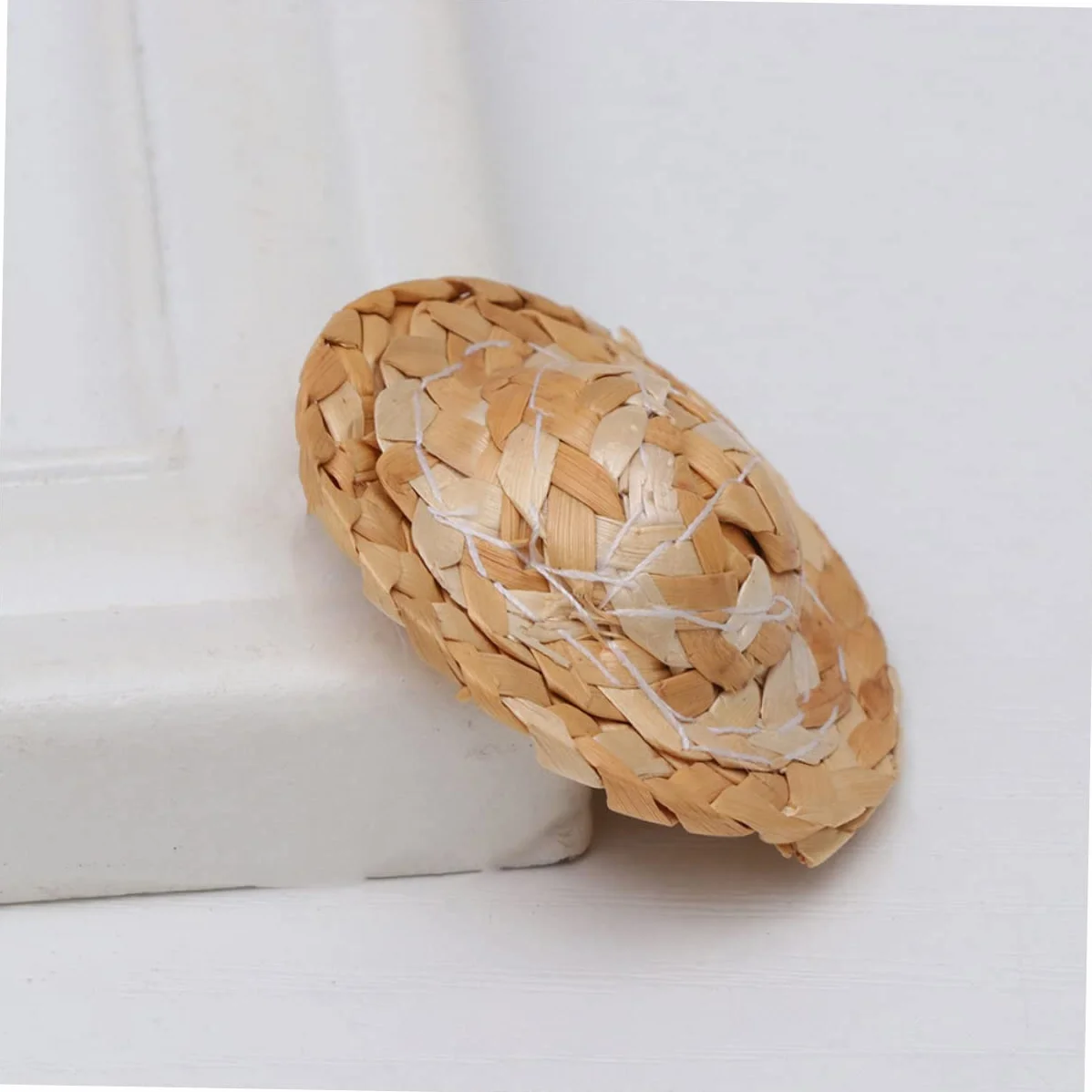 10pezzi Cappelli di Paglia Miniatura Cappelli Intrecciati per Bambole per Artigianato Accessori per Case delle Bambole Decorazioni per Fotoricampeggi