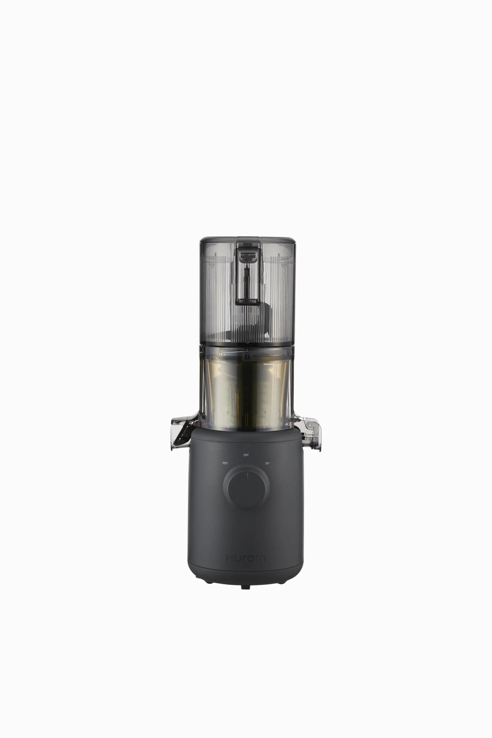 HUROM | Estrattore di succhi | Estrattore per succhi di frutta e legumi | H310A | pressa a freddo | motore silenzioso | facile da pulire | design compatto | 220ml | 100 Watt | Senza BPA (Charcoal)