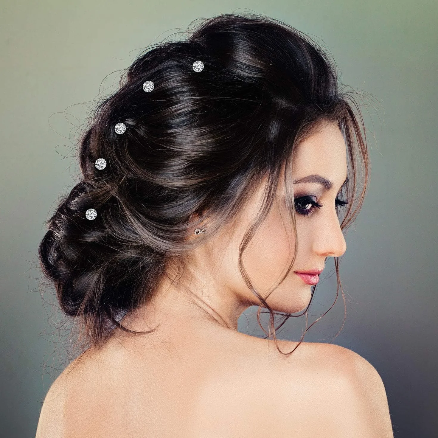 Forcine a spirale con strass per capelli mini accessori matrimonio spose