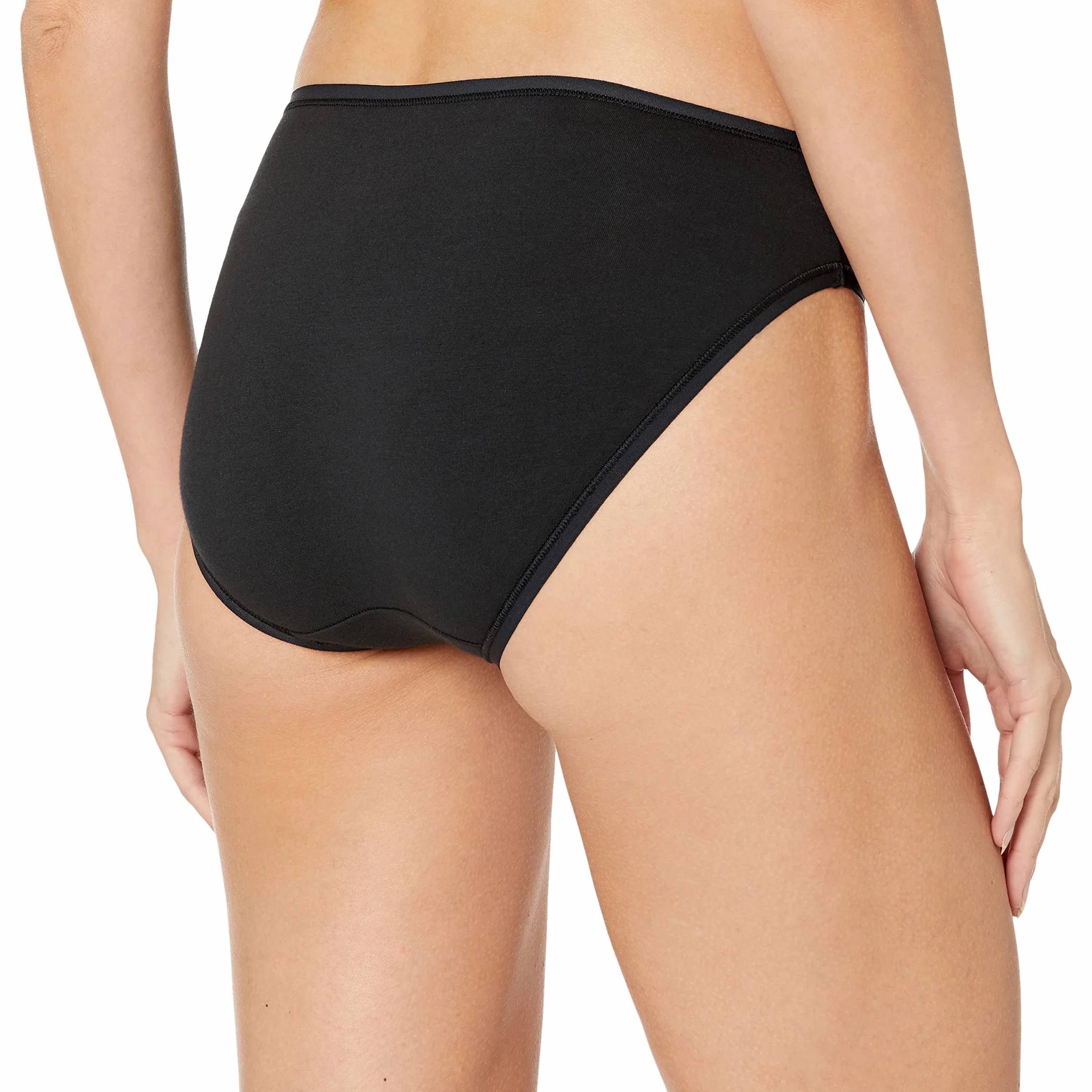 Amazon Essentials Slip del Bikini a Vita Alta in Cotone Elasticizzato Donna, Confezione da 6