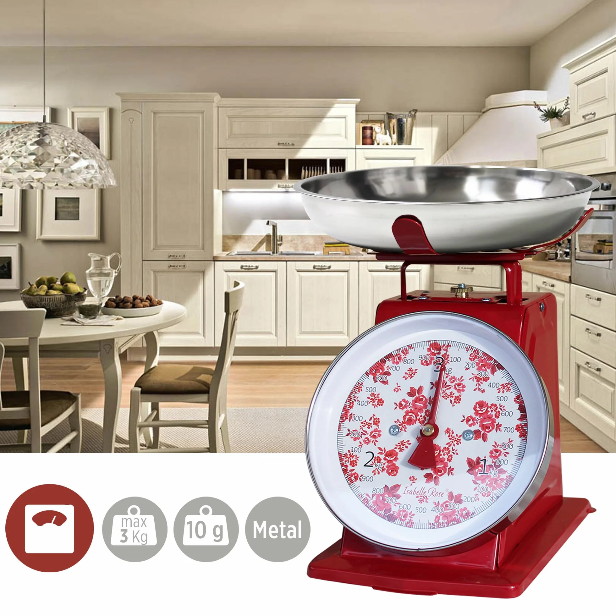 Bilancia da cucina Isabelle Rose stile Retrò Shabby chic Nathalie 6542