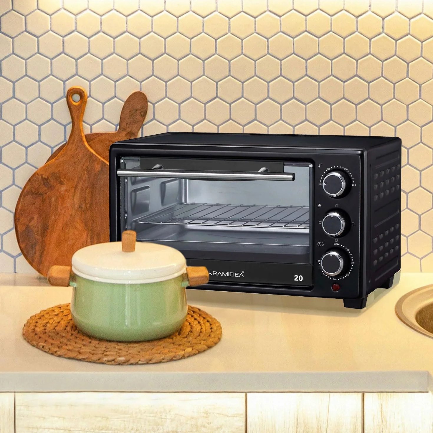 PYRAMIDEA Forno Elettrico 20 L Nero FO2008B