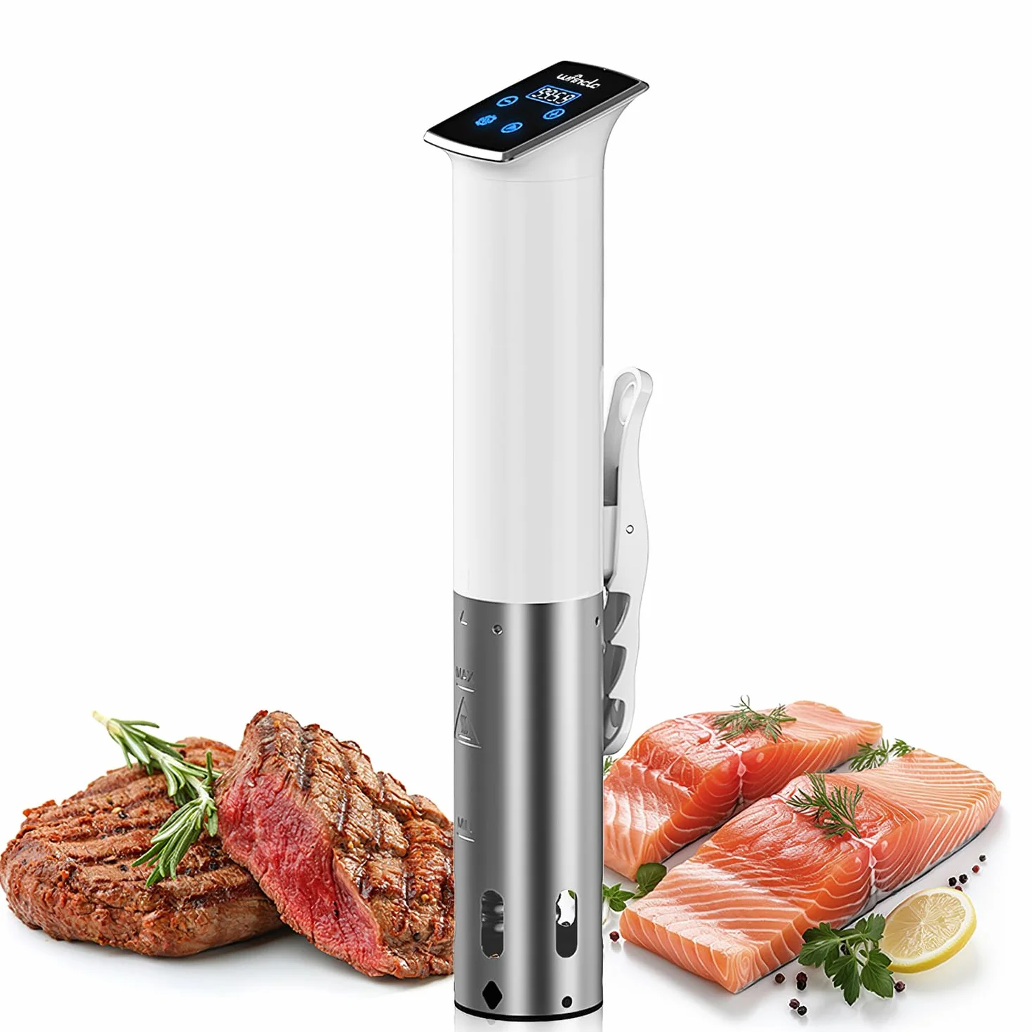 Wancle Sous Vide Roner 1100W Circolatore di Immersione IPX7 Impermeabile Controllo Temperatura ±0,1°C Bianco