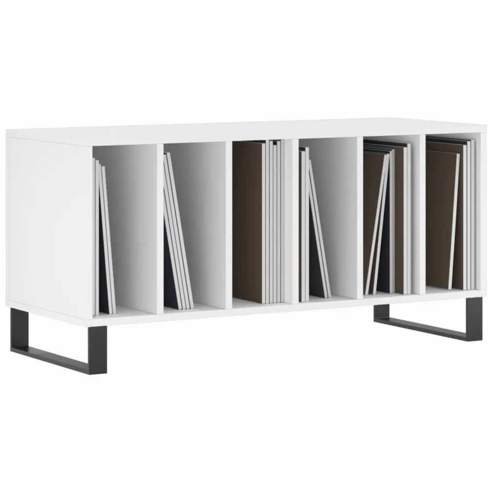 Generico Mobile Porta Dischi Bianco 100x38x48 cm in Legno Multistrato,Mobili,Armadietti e portaoggetti,Scaffali e armadietti per Supporti multimediali-831756