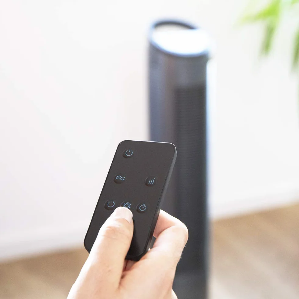 Cecotec Condizionatore a evaporazione EnergySilence 2000 Cool Tower Smart. Potenza 60 W, Serbatoio Estraibile da 2 L, 3 velocità, 3 modalità con Oscillazione, Timer, Controllo Touch