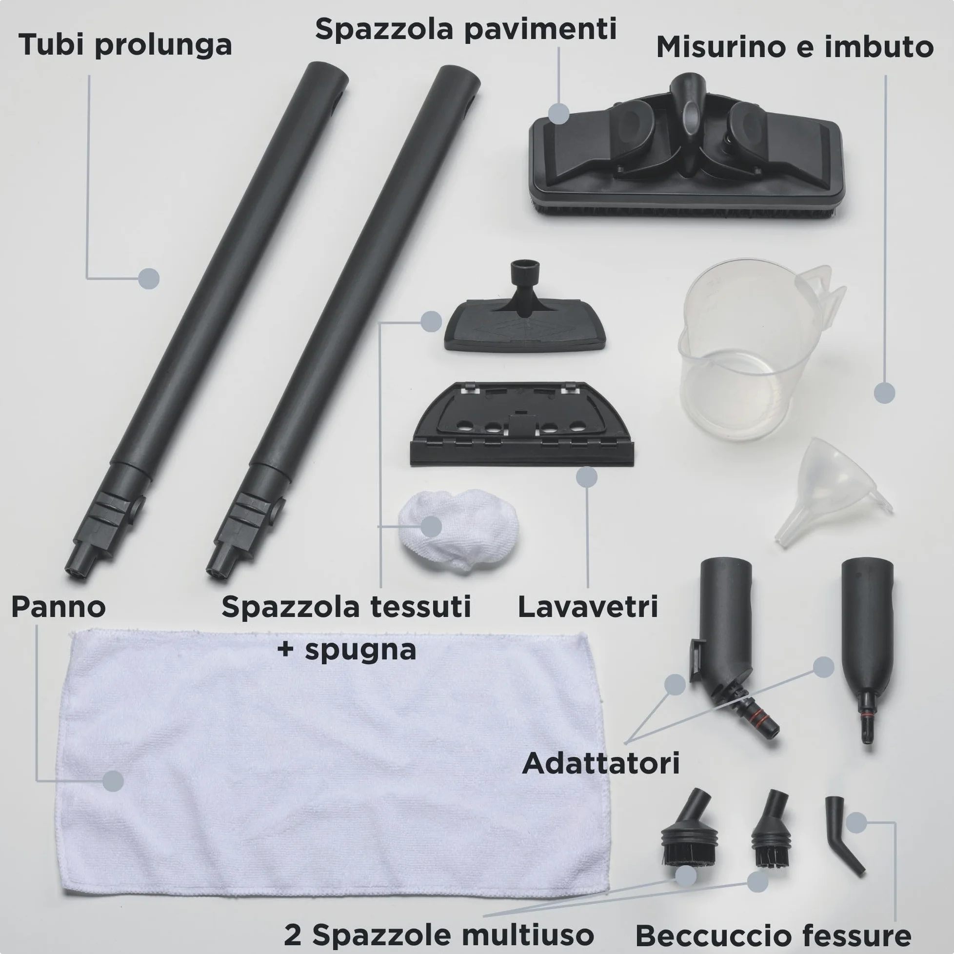 Ariete 4145 XVapor Comfort, Pulitore a vapore, Uccide 99,9% germi e batteri, Kit accessori, Vapore continuo 45', 1500W, 5 bar, Blu