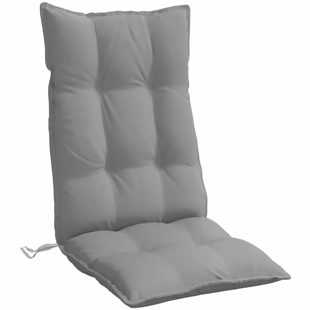 2 cuscini per sedia con schienale alto, in tessuto Oxford, 120 x 50 x 7 cm, impermeabili, antiscivolo, con lacci ed elastici, per sedia da giardino, sala da pranzo, ufficio, balcone, terrazza