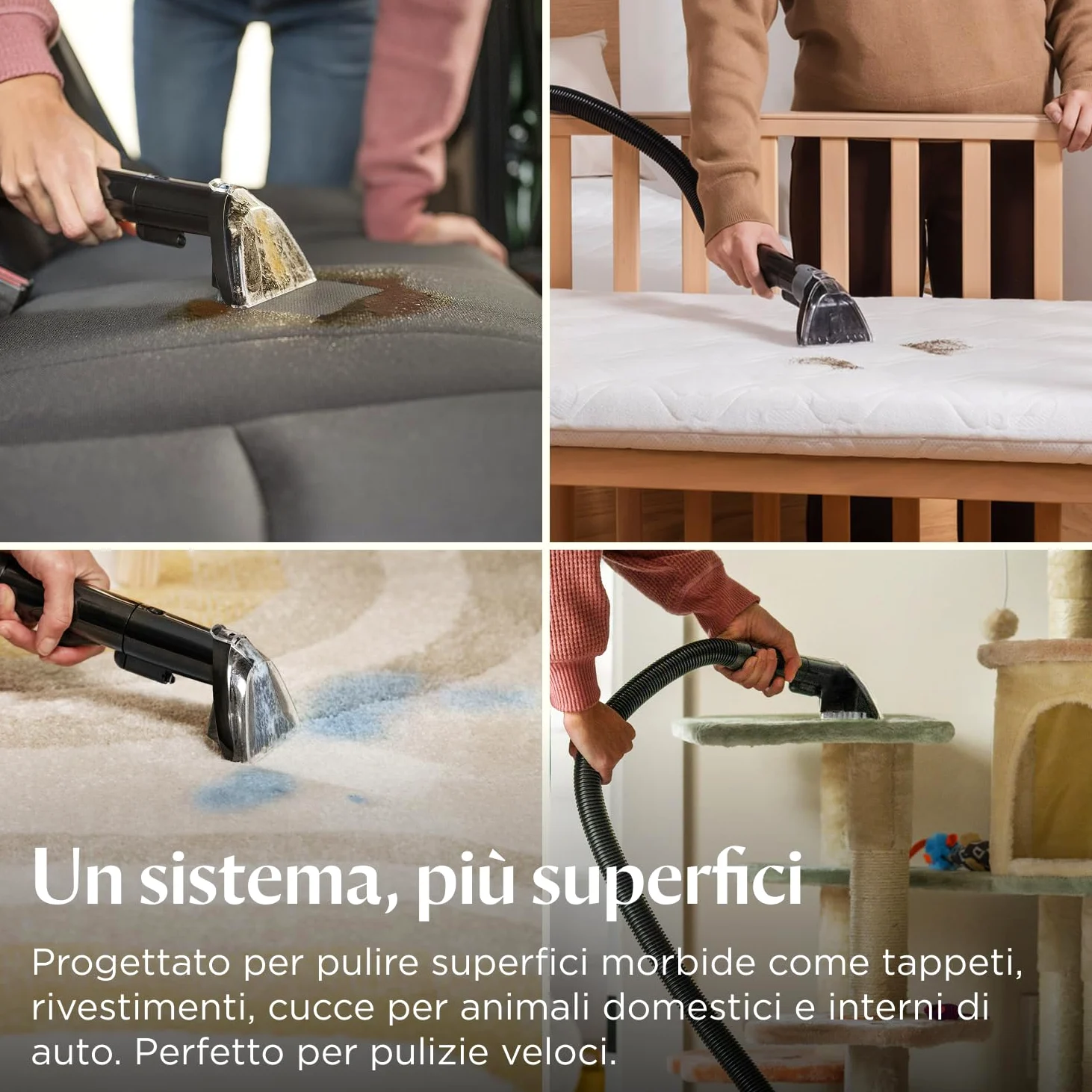 BISSELL SpotClean C5, Lavatappeti, Pulitore Macchie con Sistema Triple Action, Lava Tappezzeria per Tappeti, Auto, Divani, Moquette, Materassi e Altro, Lavatappezzeria, Potente Motore da 400W, 3861N