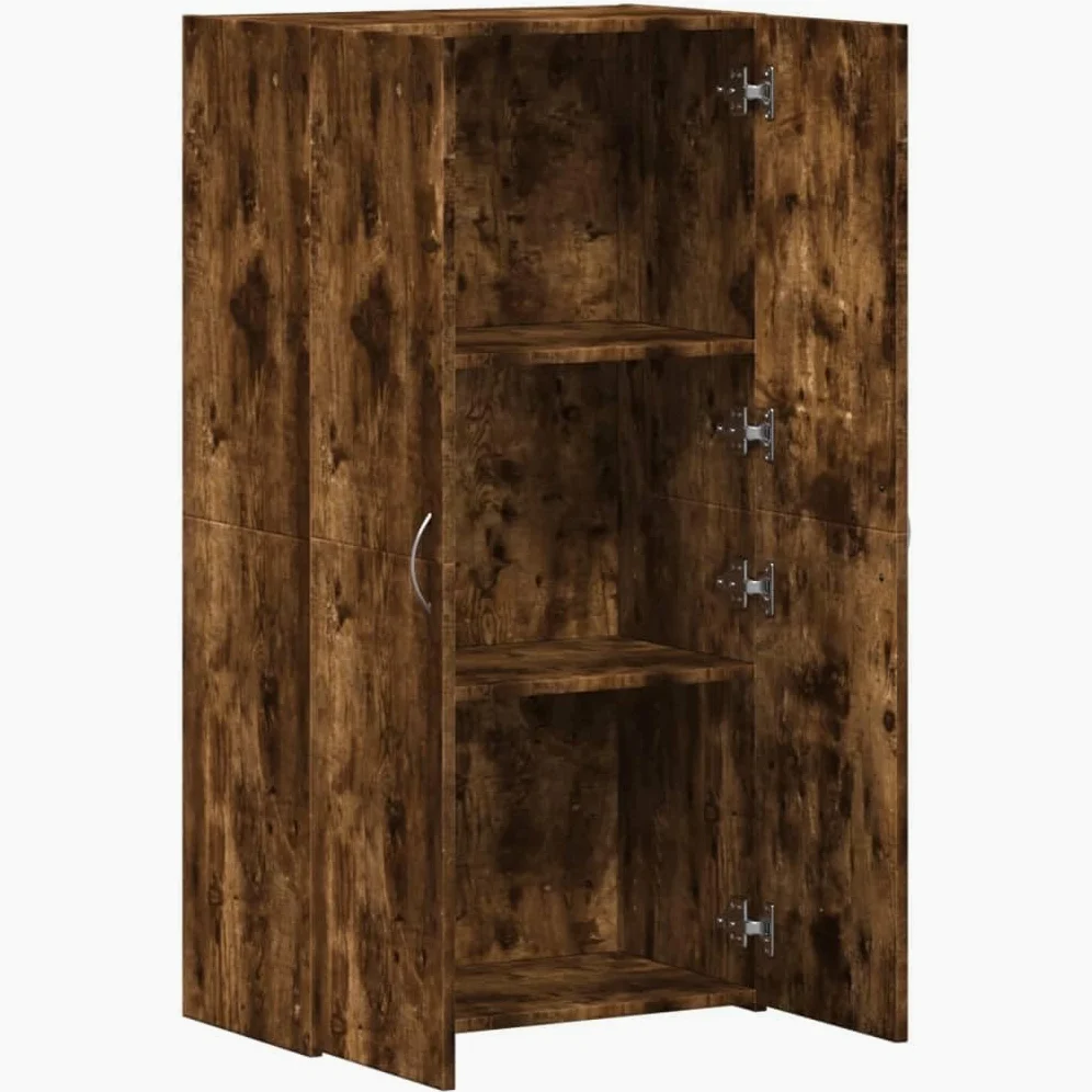 Armadietto per documenti e documenti, in legno, 60 x 32 x 115 cm, con porte, armadietto da ufficio, spazio per raccoglitori e documenti, ufficio, organizzazione salvaspazio, compatto, moderno