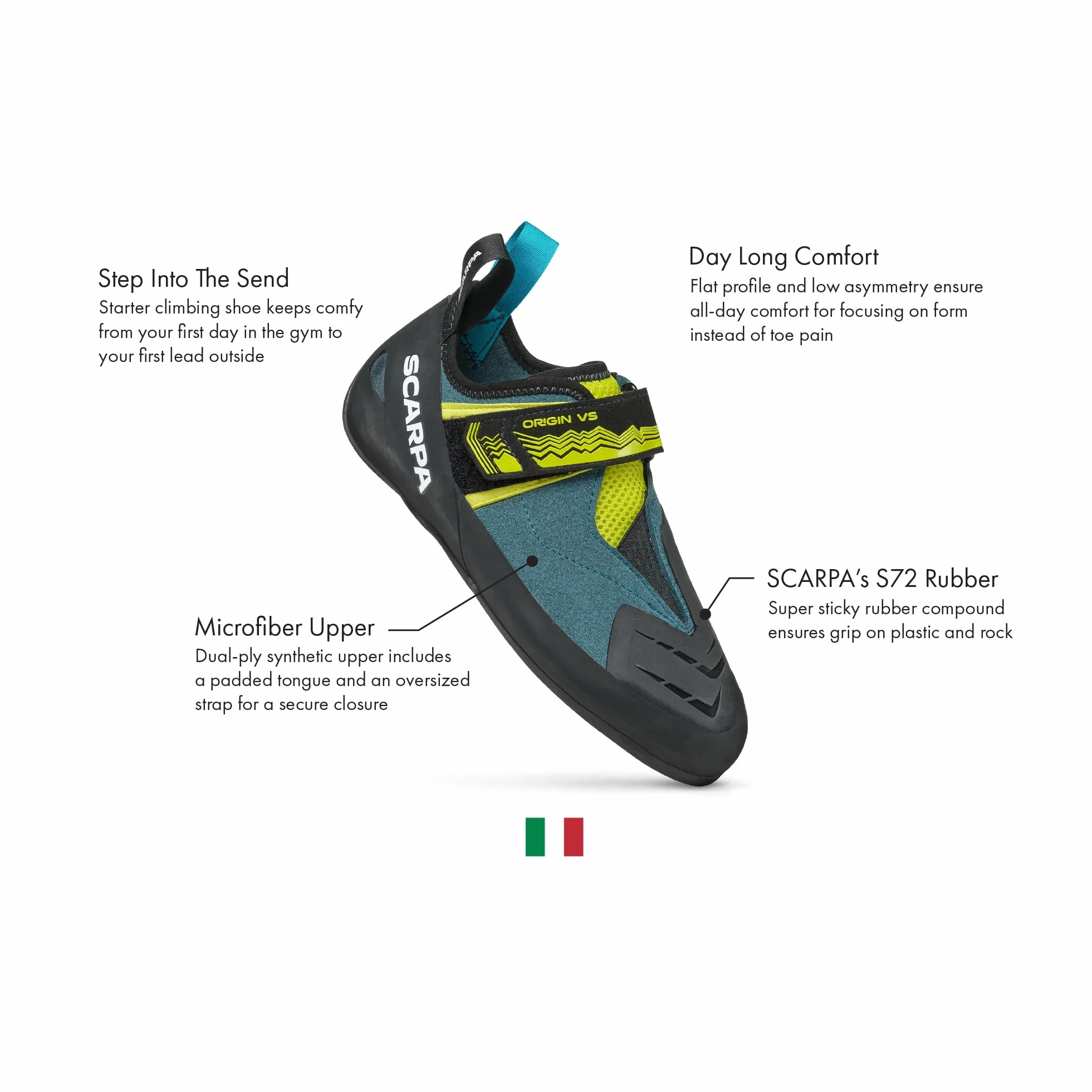 SCARPA Origin VS Scarpe da arrampicata uomo palestra sportiva