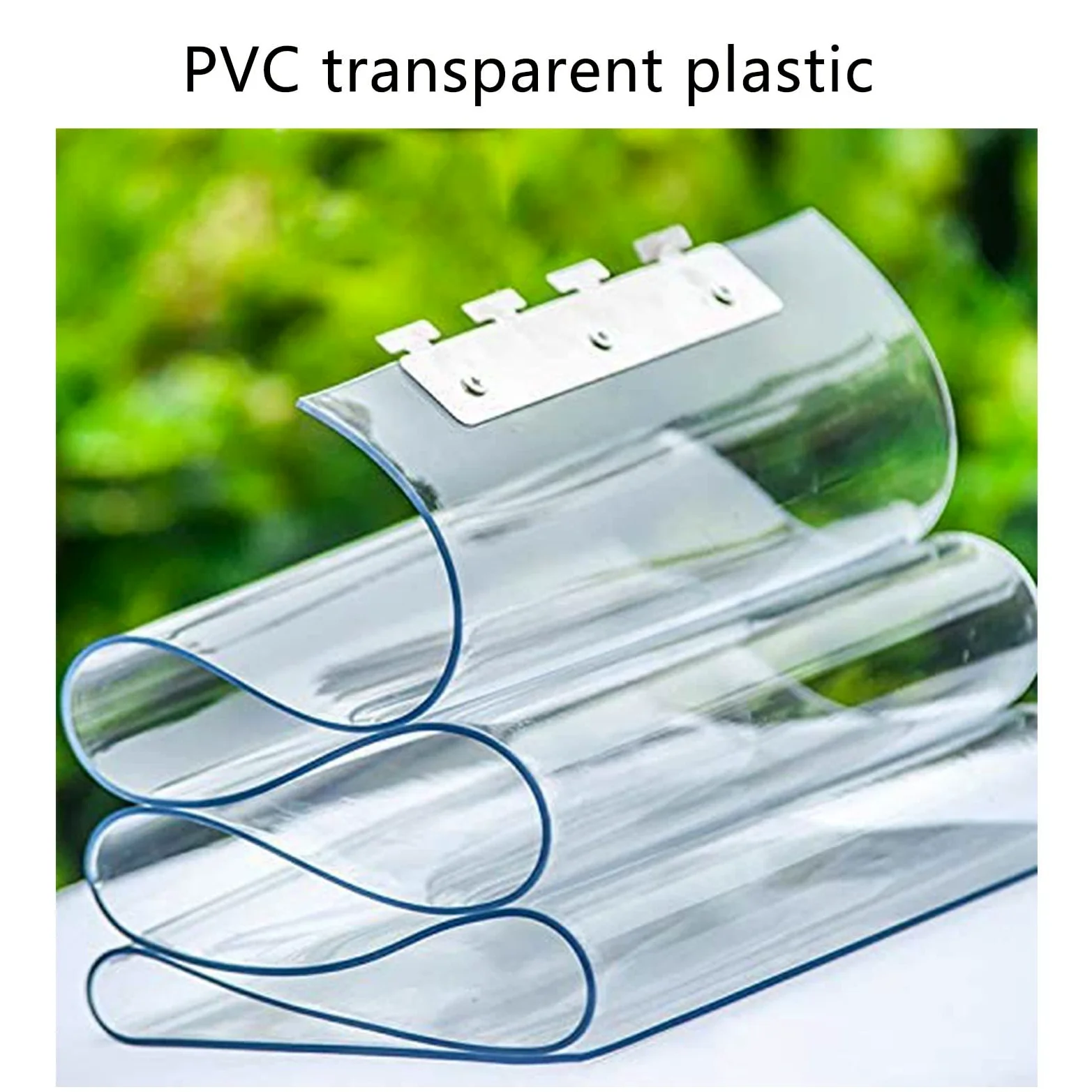 Strisce per Tende in PVC Trasparente Trasparente Impermeabile 1,4mm Strisce di Plastica Tenda della Porta per Industriale, Box Auto, attività Commerciale (Size : 180x280cm)