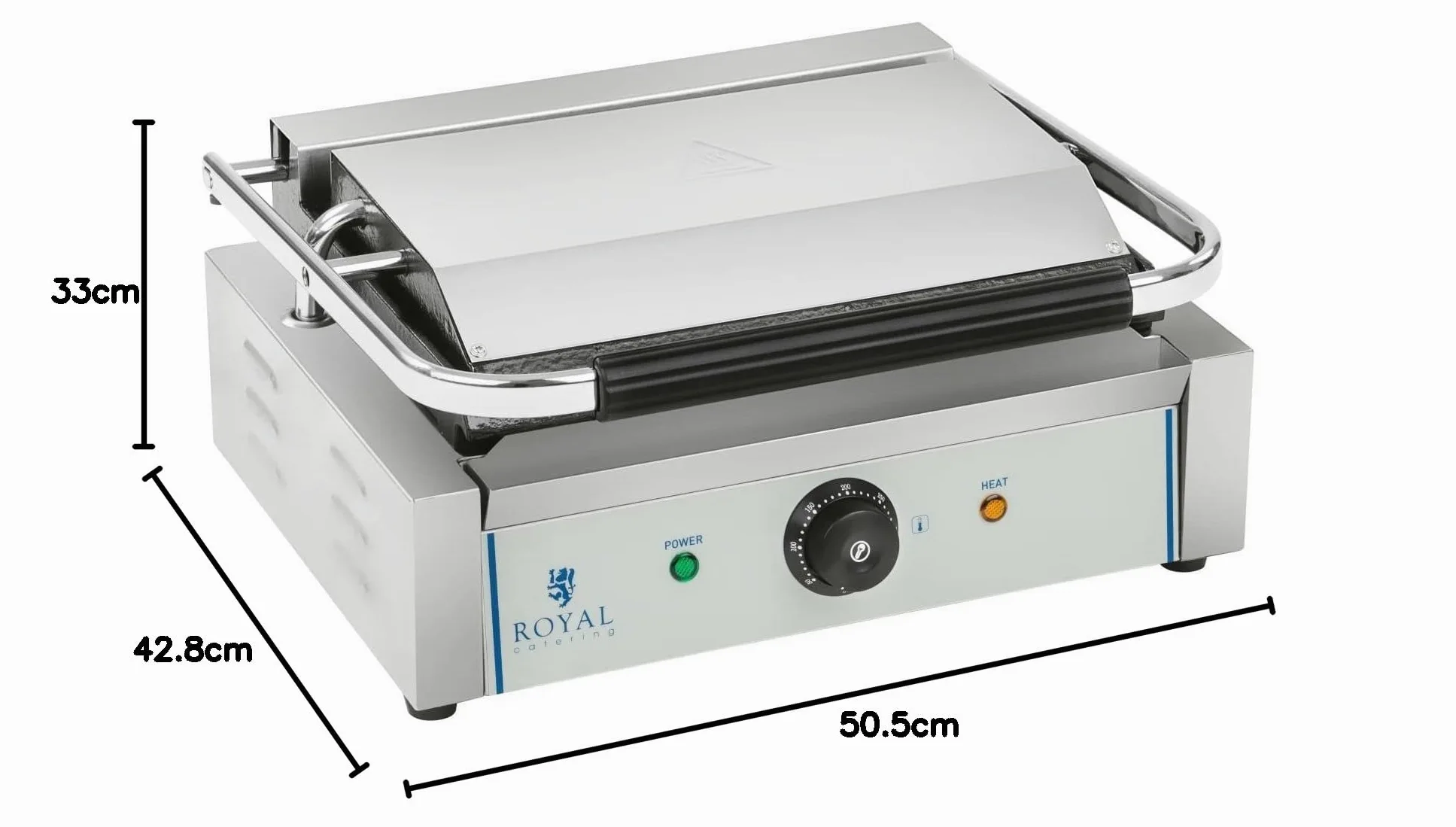 Royal Catering - RCKG-2200-G - Piastra panini - 1 x 2.200 Watt